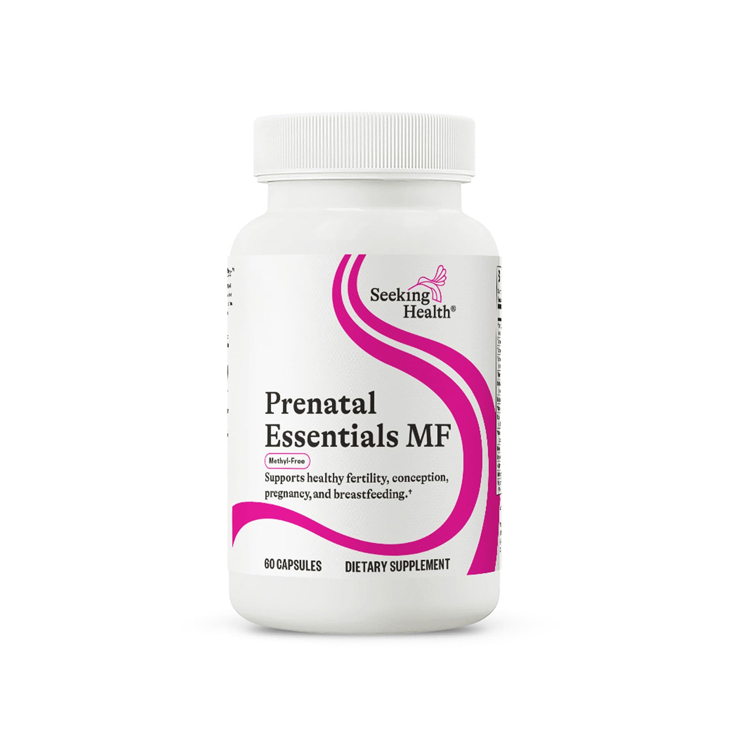 Prenatal Essentials MF - Brain Development & Methylation Support - Methyl-Free Vegetarian Capsules with Selenium, Vitamin B6, Zinc & Vitamin B12-60 Capsules