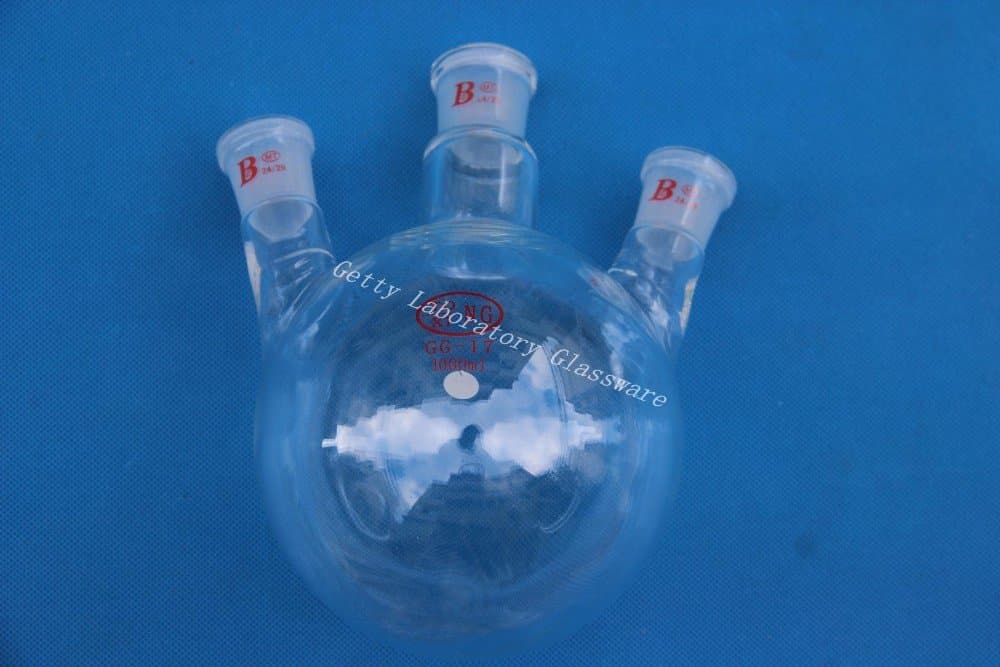 1000ml (1L) Three Neck (3-neck) Round bottom flask,24/29 joint,heavy wall