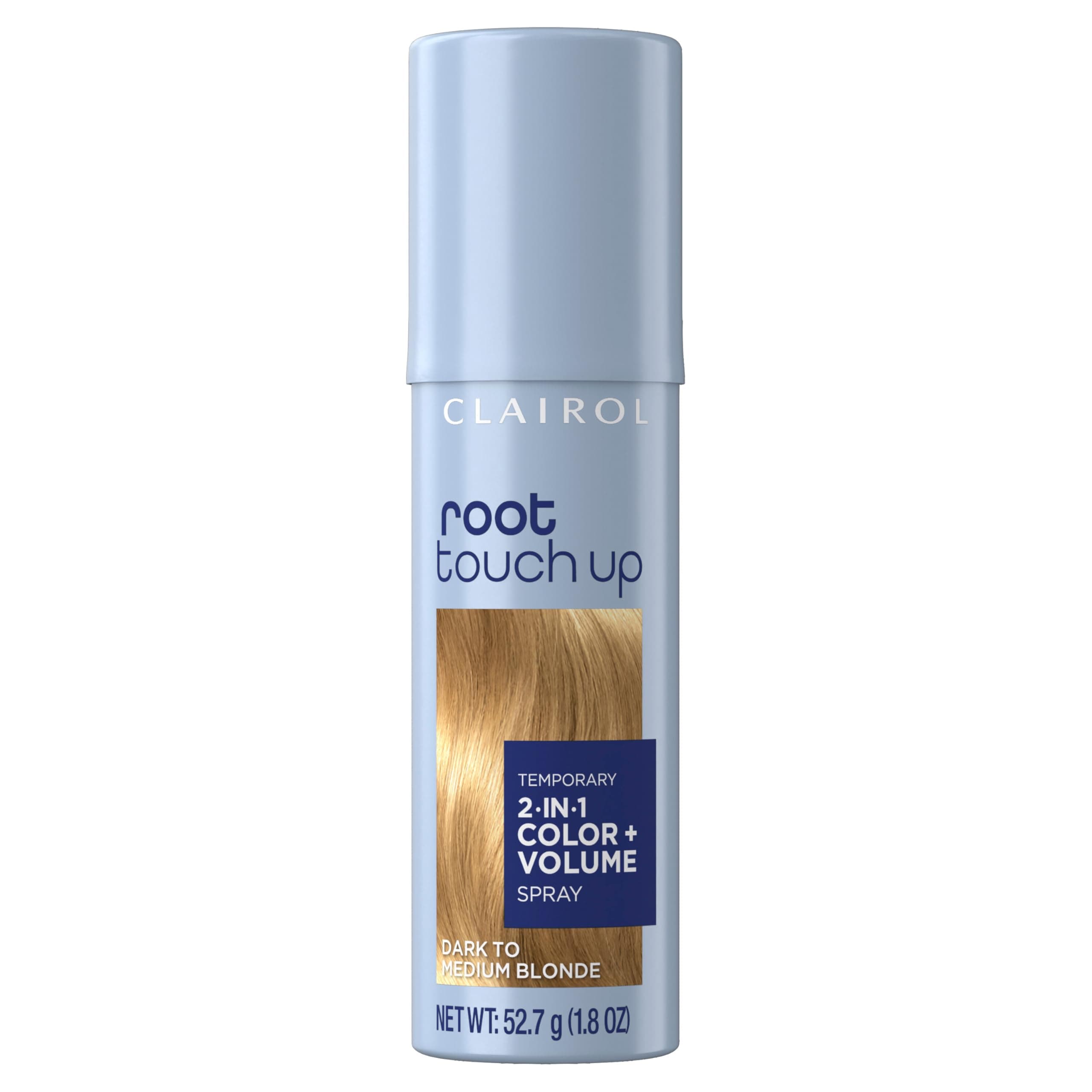 Root Touch-Up Color + Volume 2-in-1 Temporary Hair Coloring Spray, Dark to Medium Blonde Hair Color, Pack of 1 - Packaging May Vary