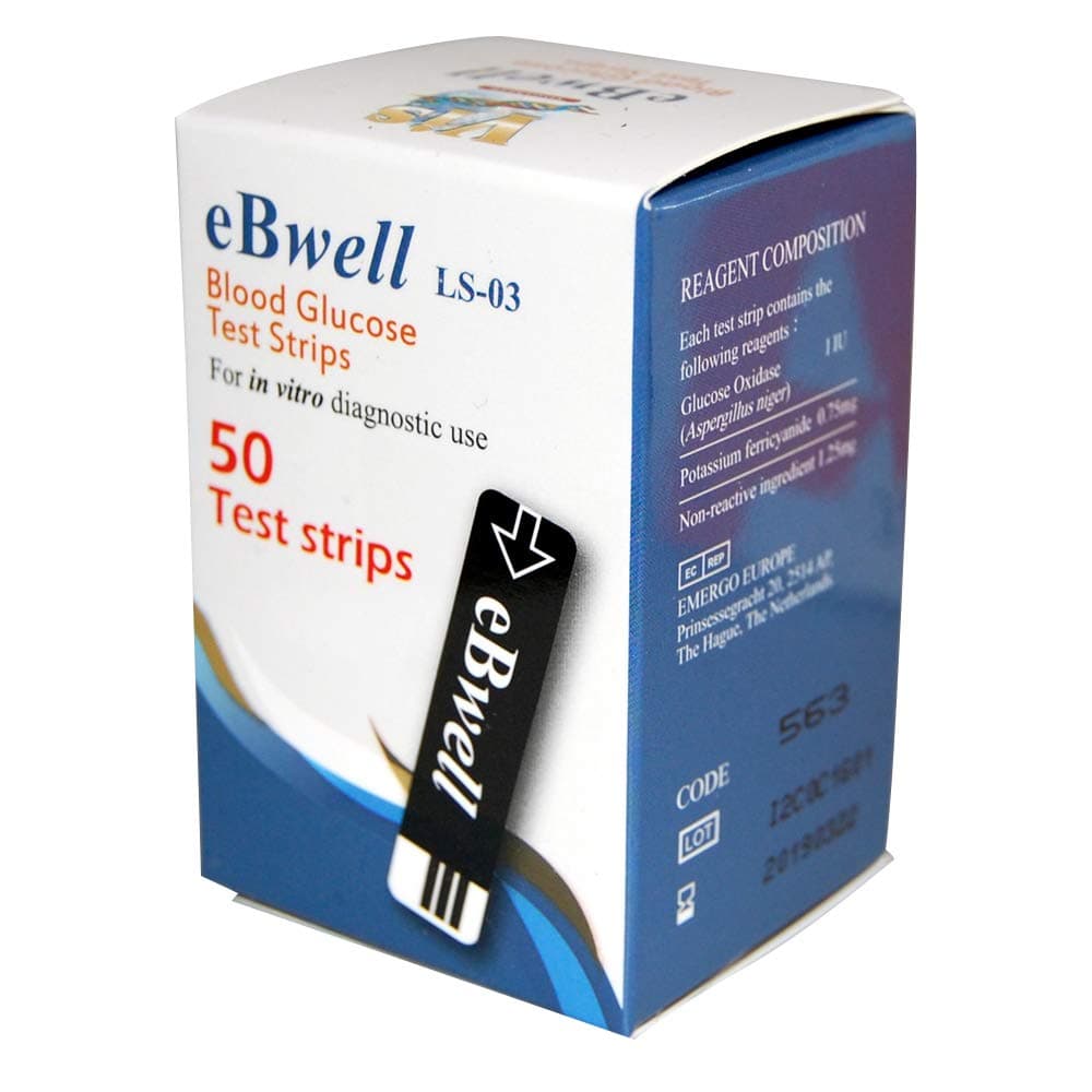 50 eBwell Blood Glucose Test Strip refil strips