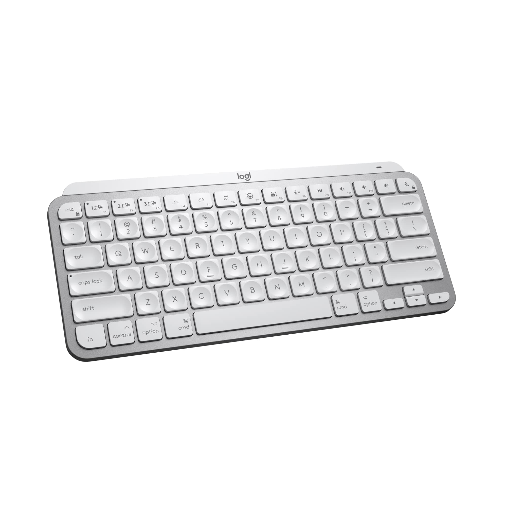 Logitech MX Keys Mini for Mac Minimalist Wireless Keyboard, Compact, Bluetooth, Backlit Keys, USB-C, Tactile Typing, Compatible with MacBook Pro,MacBook Air,iMac,iPad - Pale Grey