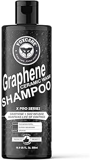 Graphene Ceramic Car Shampoo 500ml | SiO2 Foam Car Wash | Hydrophobic Protection & High Gloss Shine | Maintains Ceramic Coating, Wax & Sealant | Scratch-Free Auto Detailing Shampoo