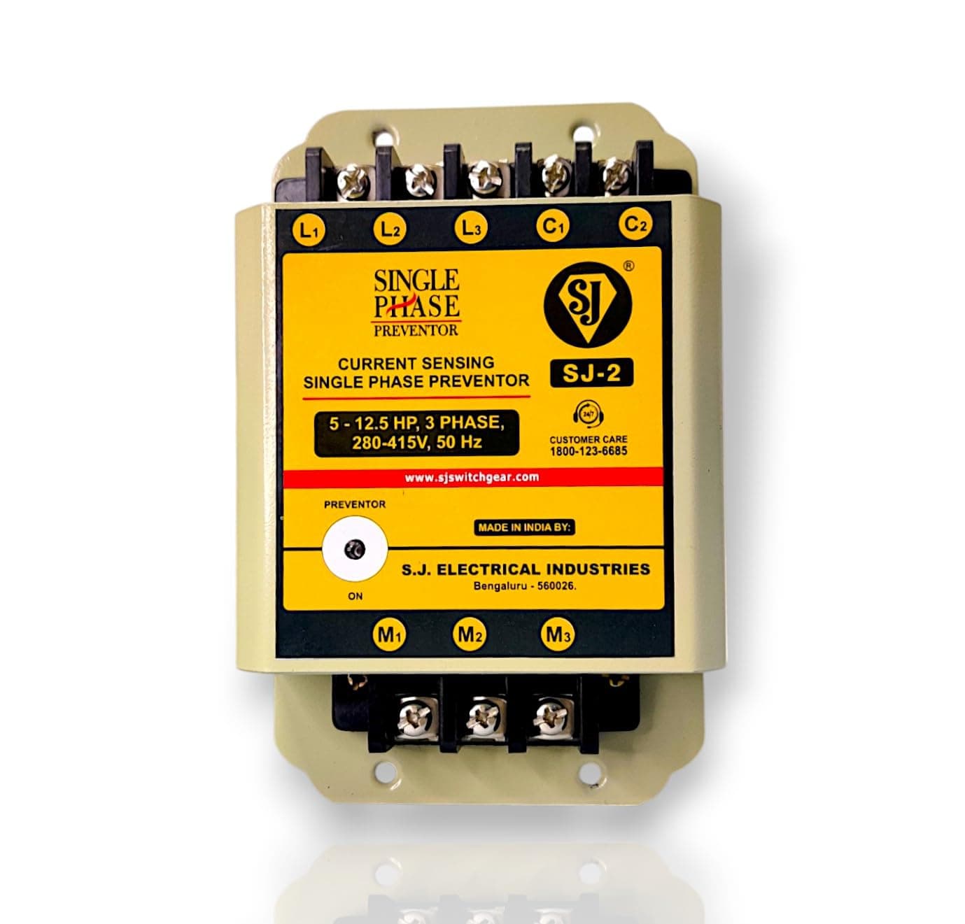 SJ2 Single Phase Preventer | 5–12.5 HP | 280–415V AC | Phase Failure Protection for Pumps | SJ