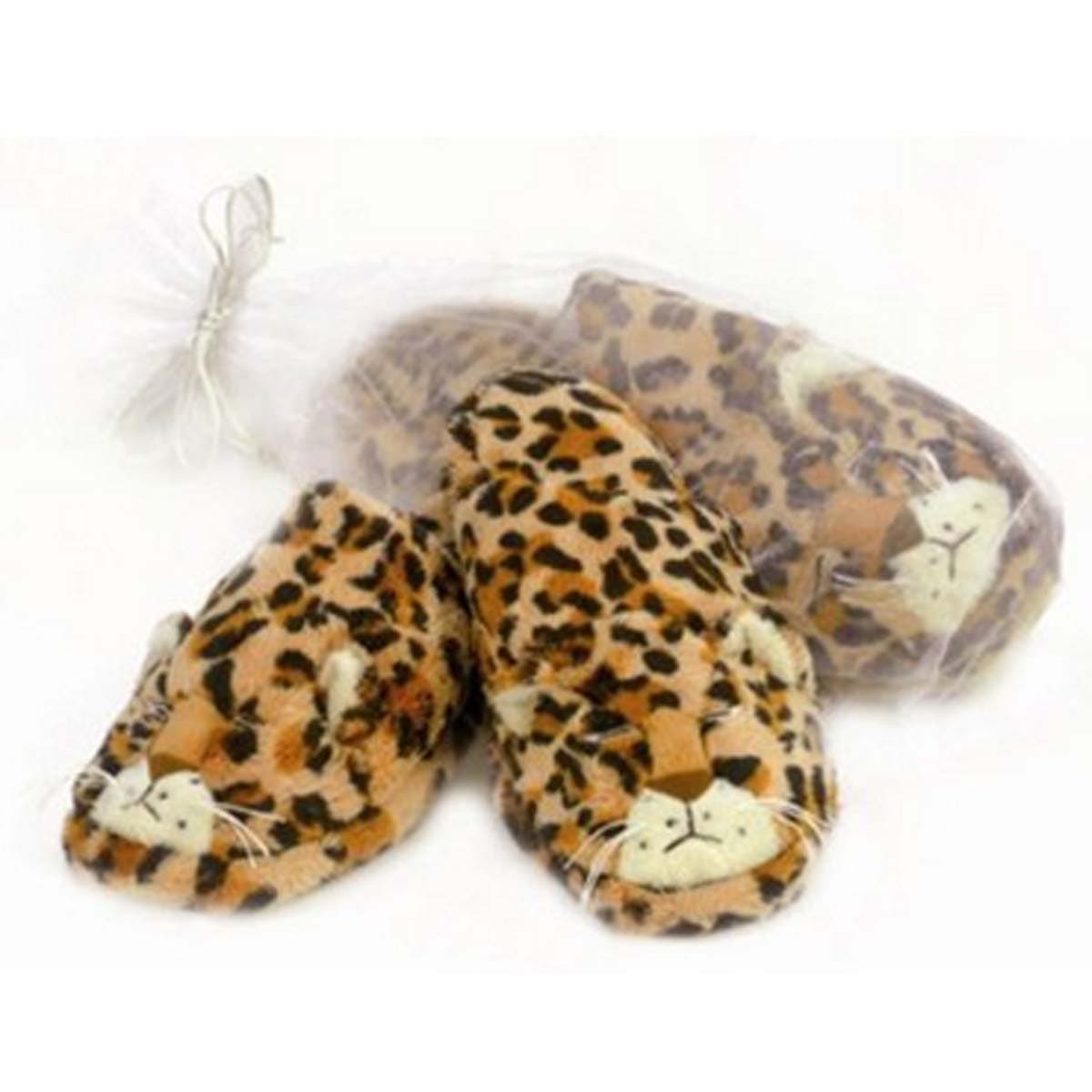 Leopard Heated Herbal Slippers - Large (10 - 11)