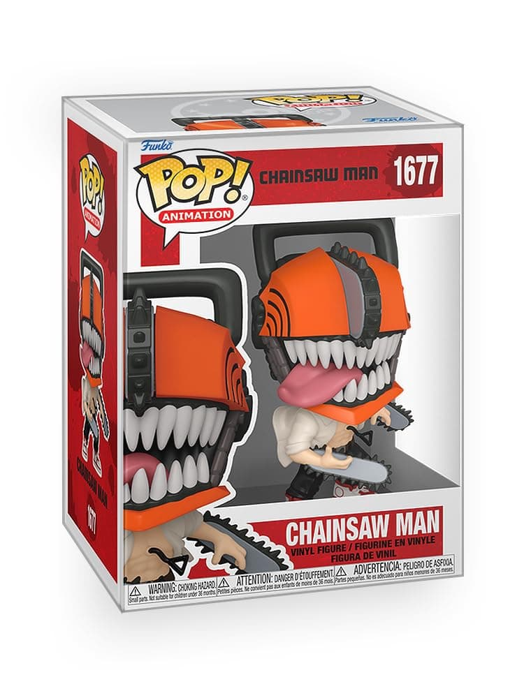 Pop Anime: Chainsaw Man - Chainsaw Man Vinyl Figure Bundle with Compatible Funko Box Protector