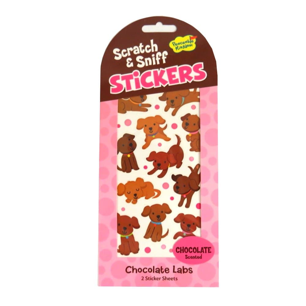Press/Scratch & Sniff Chocolate Labs Scented Sticker Pack