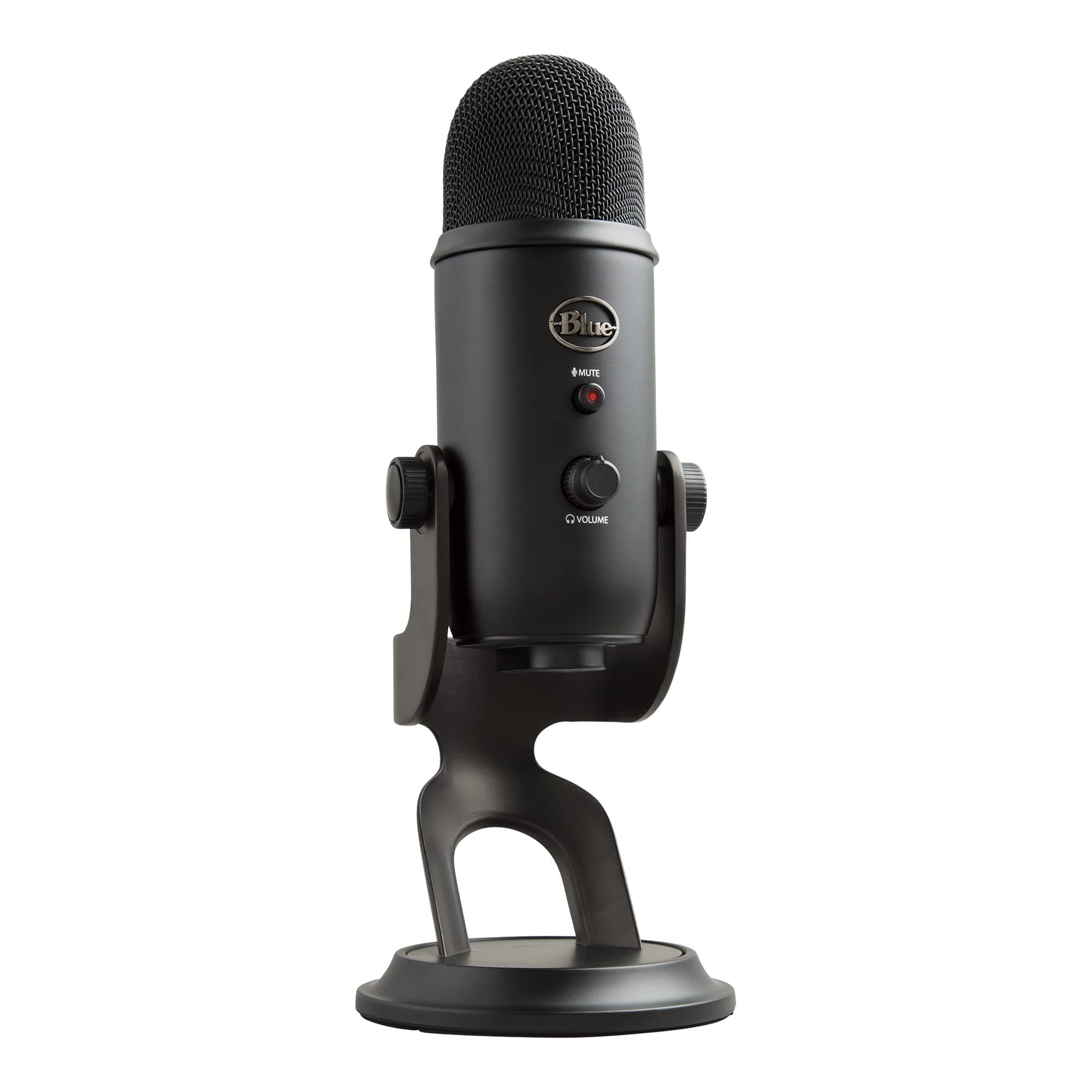 Logitech Blue Yeti USB Microphone for Recording, Streaming, Gaming, Podcasting on PC and Mac, Condenser Mic for Laptop or Computer with Blue VO!CE Effects, Adjustable Stand, Plug and Play - Blackout