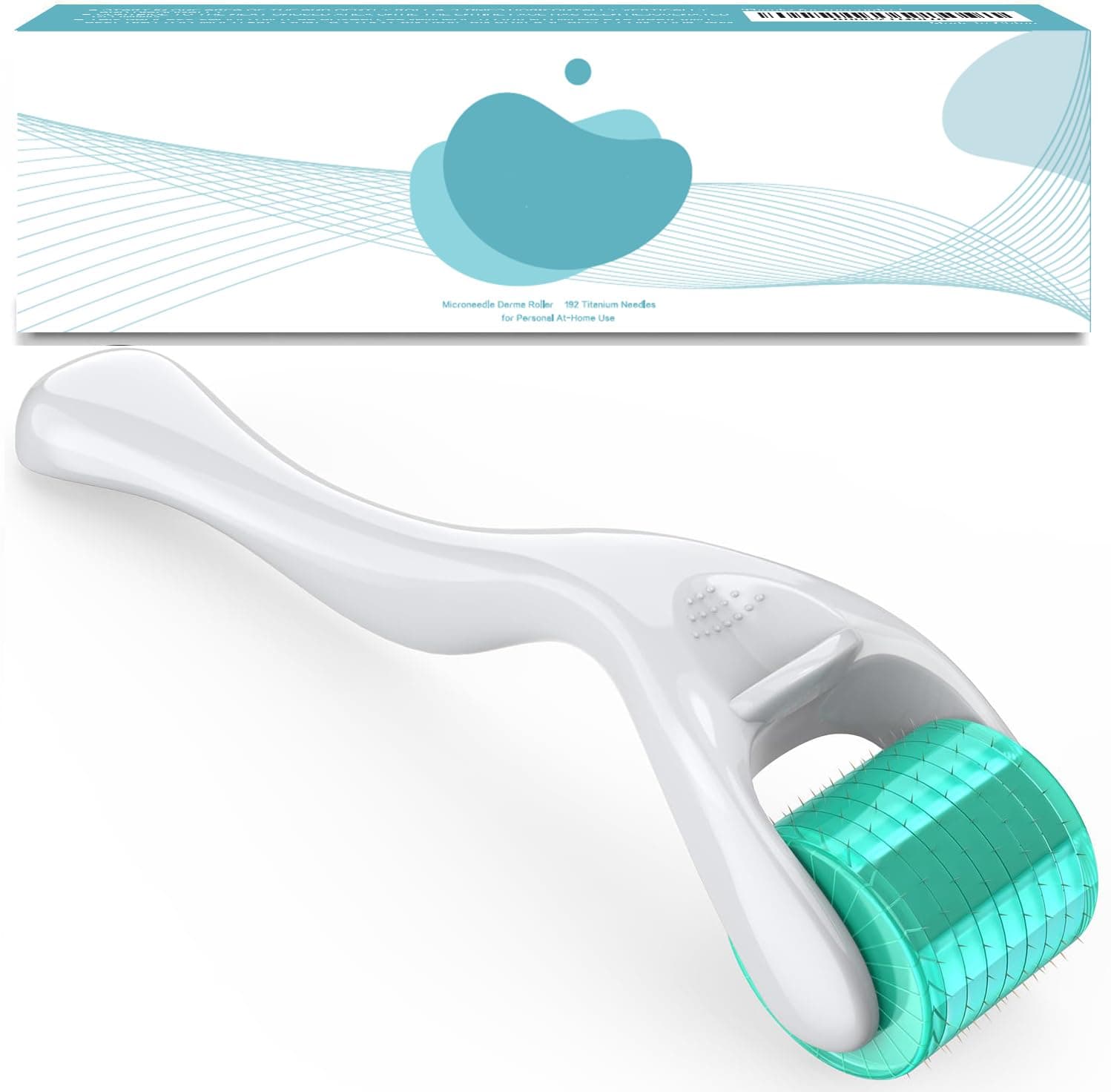 Derma Roller 192 Titanium Individual Real Micro Needles Microneedle Roller - At Home Microneedling Face Beard Roller Dermal Tool 0.25mm