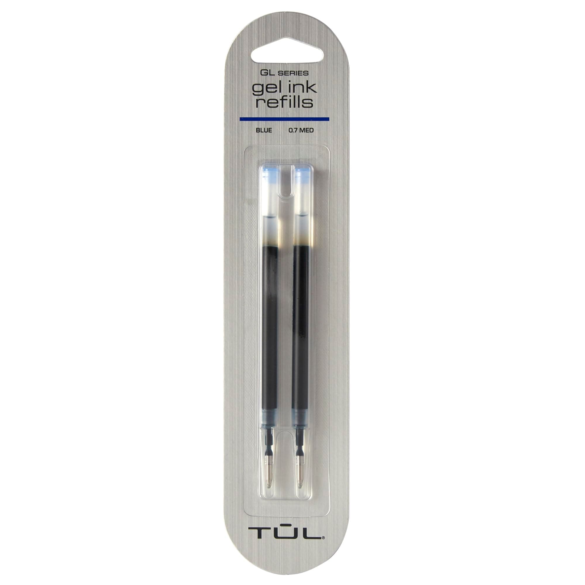 TUL® Gel Pen Refills, Medium Point, 0.7 mm, Blue Ink, Pack Of 2 Refills
