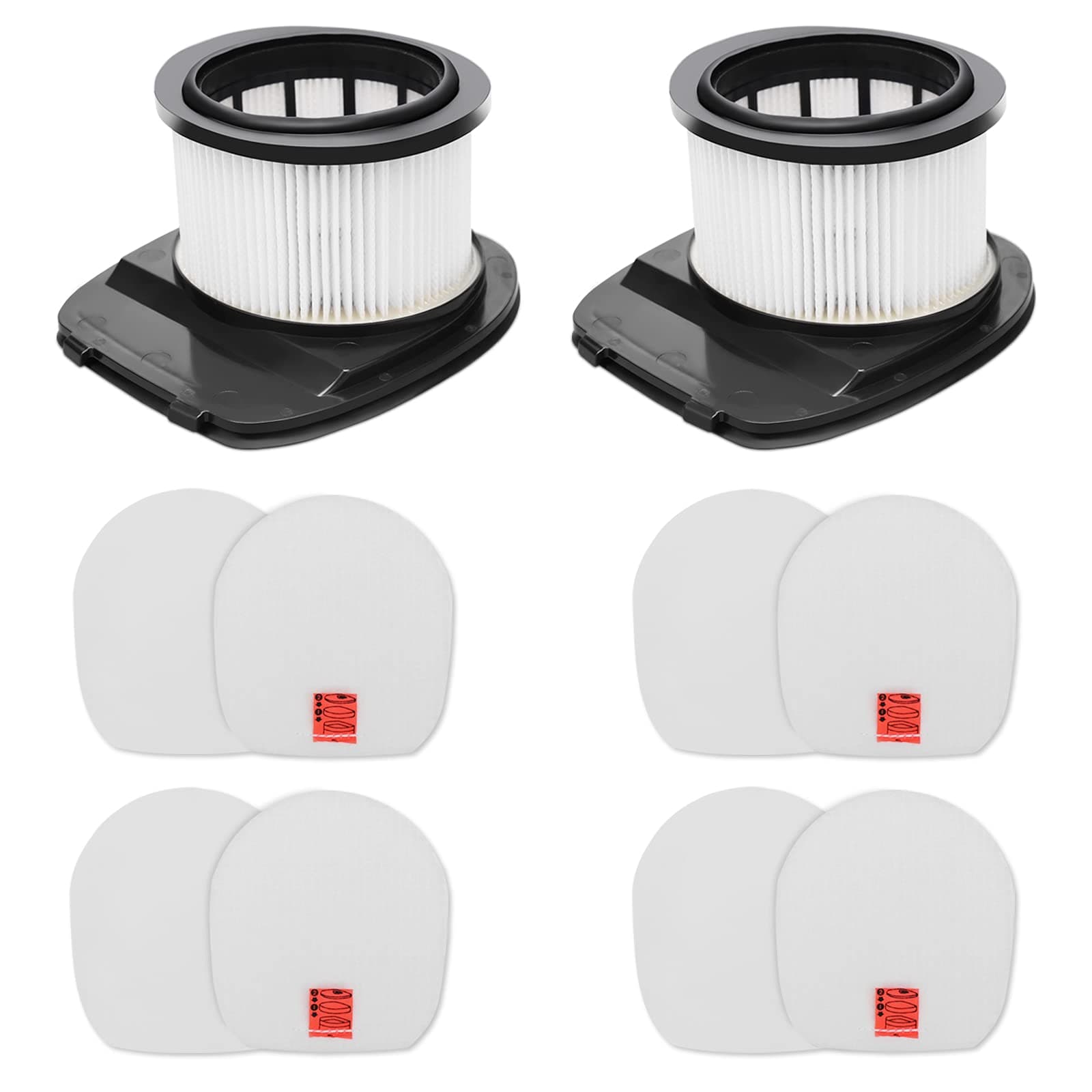 IZ362H Filter 2 PACK HEPA Filter and 4 PACK Foam & 4 PACK Flet Filter Kit Compatible with Shark Cordless Upright Vacuum IZ362H, IZ363HT, IZ440H, IZ462H, IZ483H, IZ162H