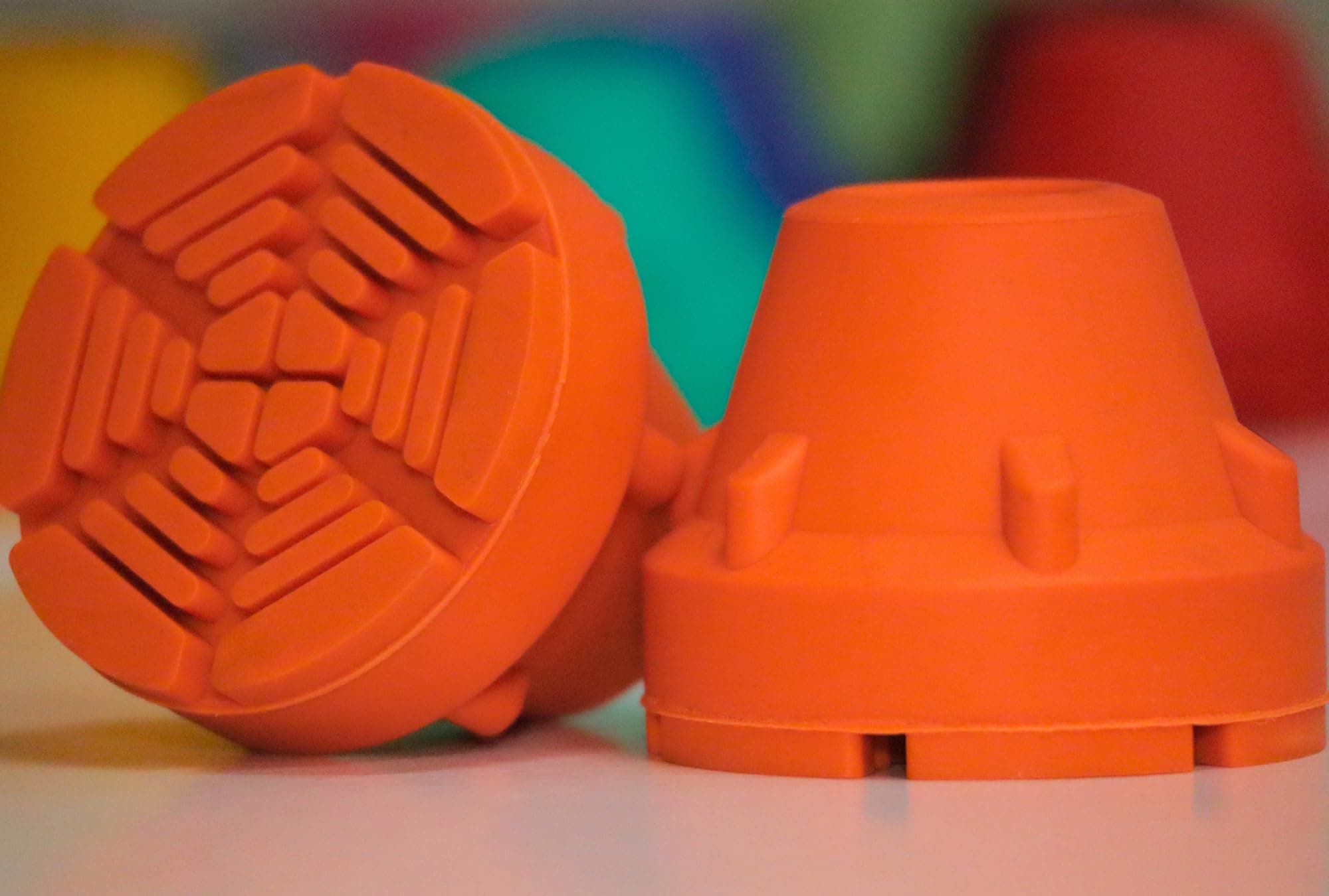 SureTip Burnt Orange Crutch Tips & Cane Tip (Pair of 2) – 1 Size Fits All 3/4" 7/8” Inch - Extreme Grip Heavy Duty Universal Sizing Crutches Shafts Longest Lasting High Performance Rubber Non-Slip