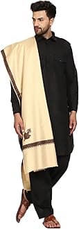 SWI WITH LABELMen's Kashmiri Embroidered Wool Shawl