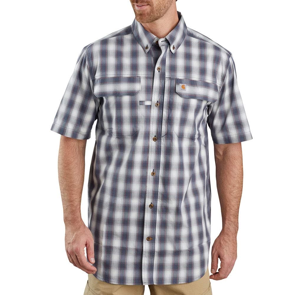 Men's Rugged Flex Rigby Short Sleeve Work Shirt Work Utility Button Down Shirt