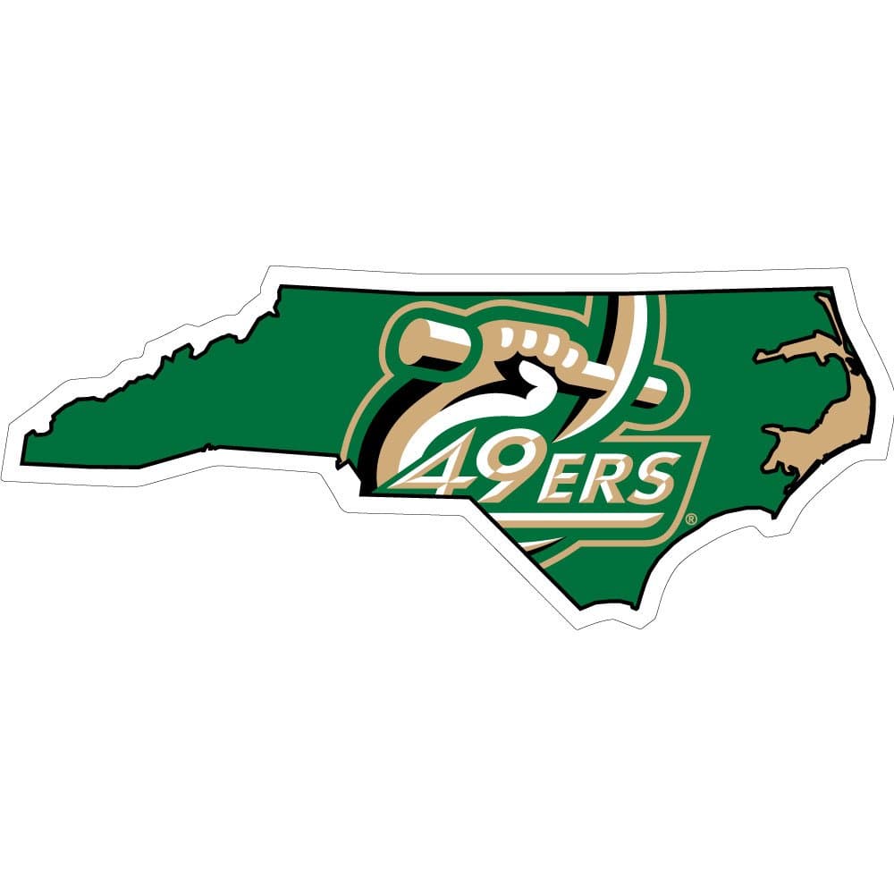 UNC Charlotte 49ers 3" State Logo Auto Decal