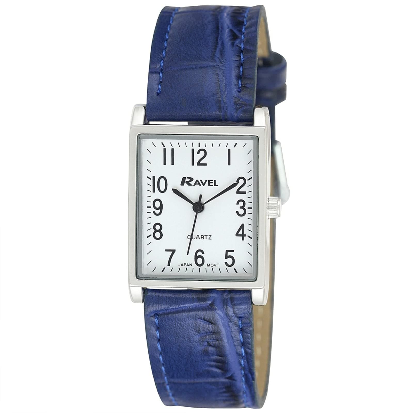 Ravel - Unisex Traditional Rectangular Watch with Clear Numeral Dial