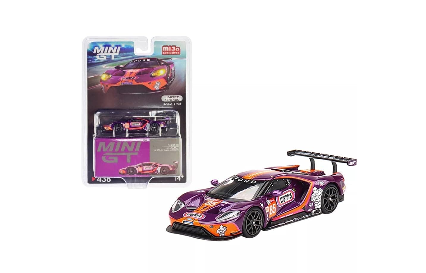 Truescale Miniatures True Scale Model Car Compatible with Ford GT #85 2019 24Hr. of Le Mans LM GTE-Am Keating Motorsports1/64 Diecast Model Car MGT00438