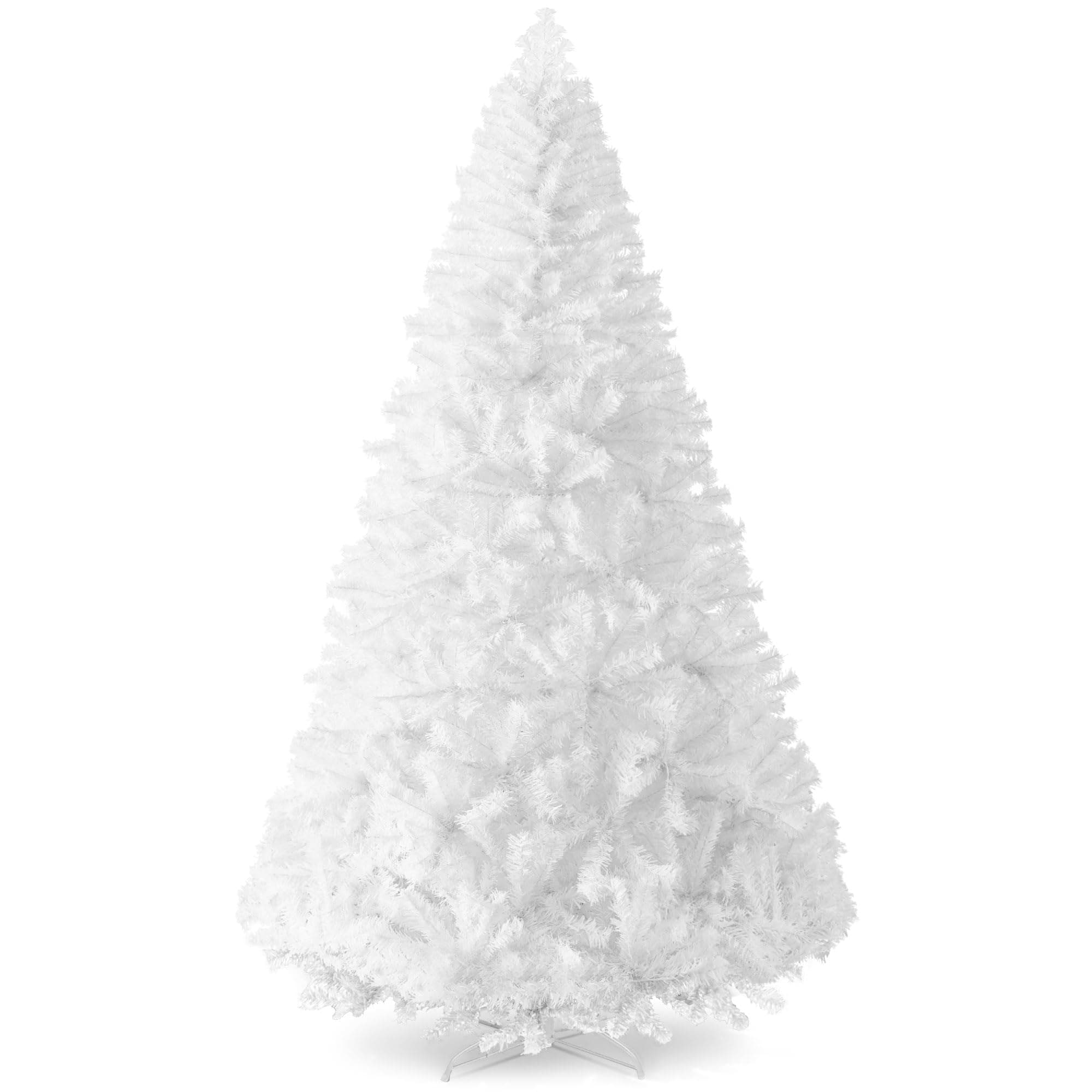Artificial Christmas Tree, 4.5ft Premium Unlit Pine Design, Dense Branches Realistic Holiday Décor​ w/Easy Assembly - White