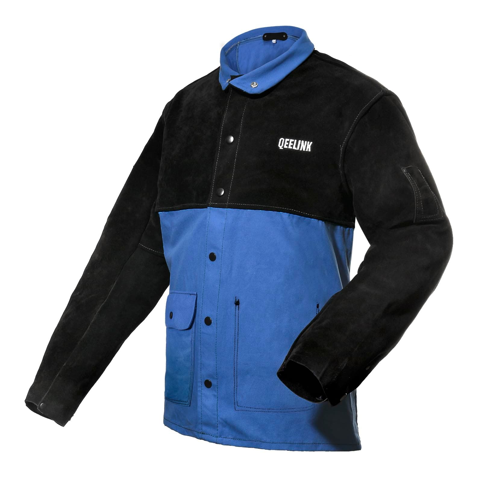 Welding Jacket with Split Leather Sleeves | Premium Flame Resistant (FR) Cotton Body Light Weight Welder Jackets