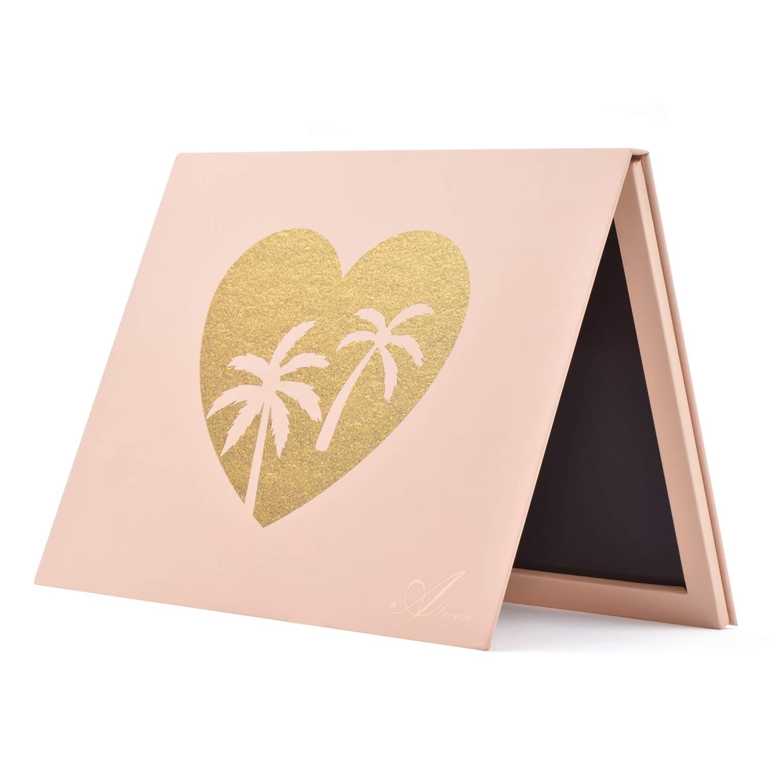 Allwon Extra Large Magnetic Palette Empty Makeup Palette for Eyeshadow Lipstick Blush Powder (Heart shape)