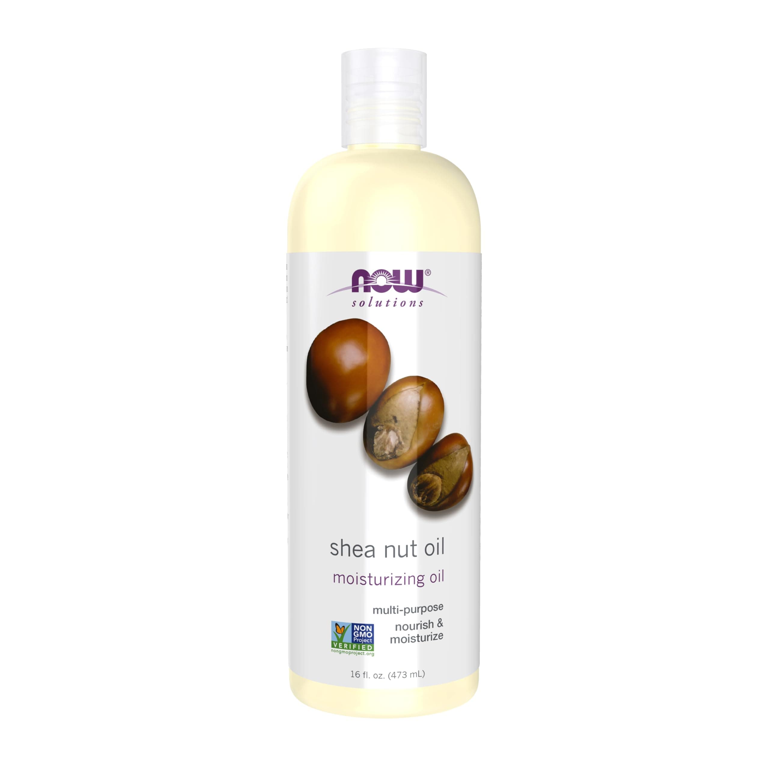 NOW Foods Solutions, Shea Nut Oil, Multi-Purpose Intense Moisturizing Oil for Skin, Scalp and Hair, 16-Ounce