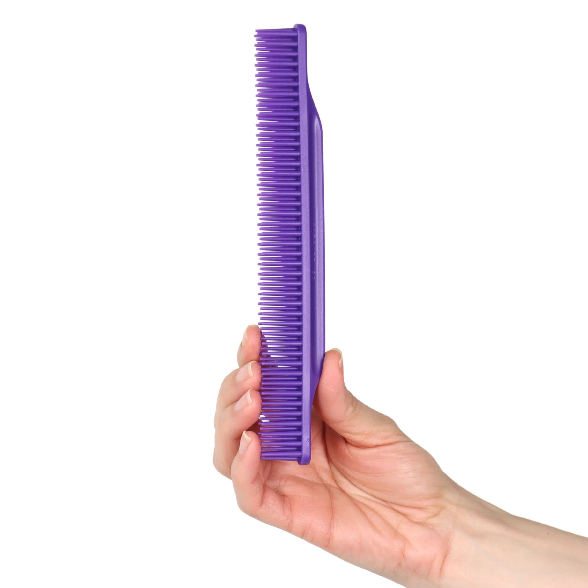 Allegro Combs 3-Row Detangling Comb, Wide Tooth Curl Defining Brush, Perfect for Women Curly Hair Stylists, Curl Defining Comb, Made In The USA, 1 Piece, Purple