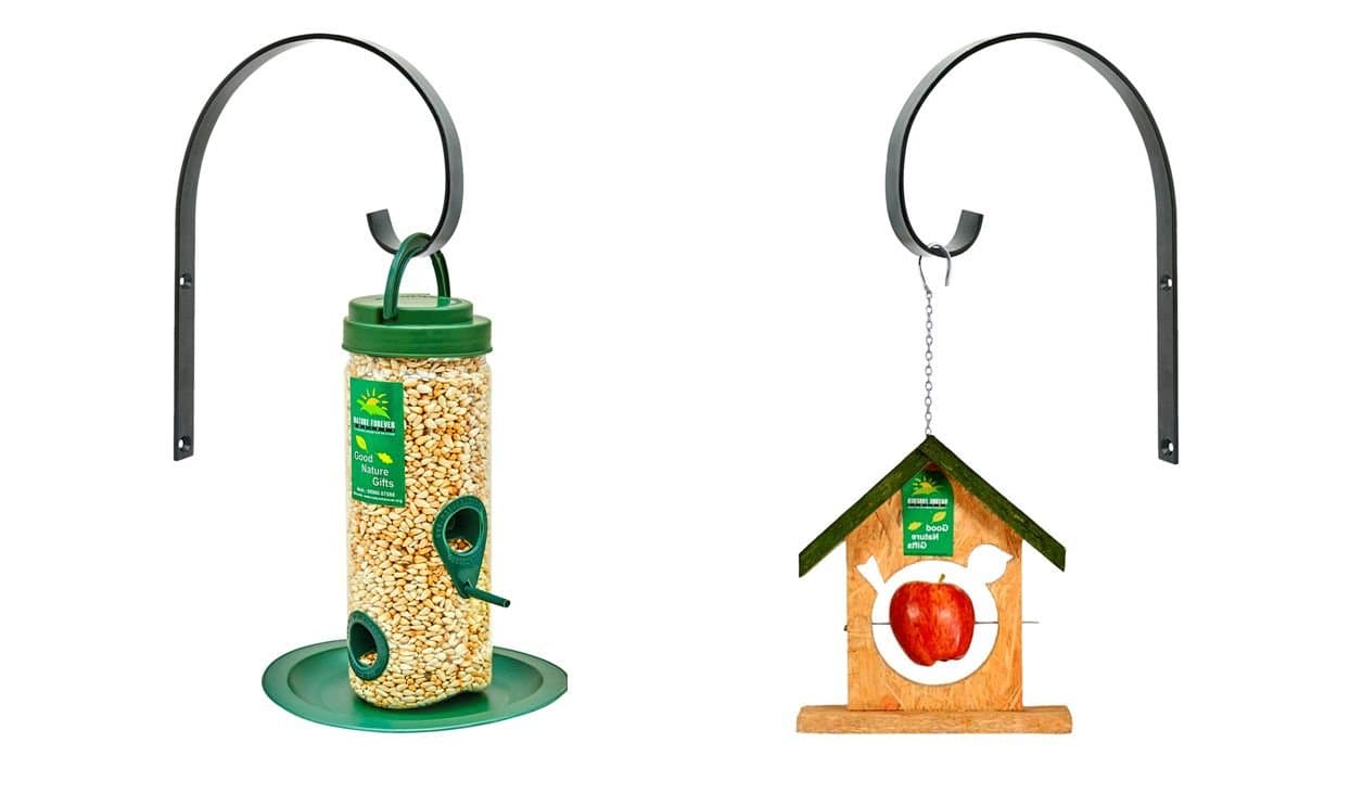 Nature Forever Simple Wrought Iron Wall Hanging Bracket Size 11 x 8 inch (Set of 2 Pieces)