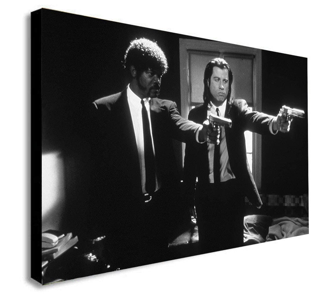 Generic, Pulp Fiction - Vincent And Jules - Canvas Wall Art Framed Print - Various Sizes (A1 32x24 inches)