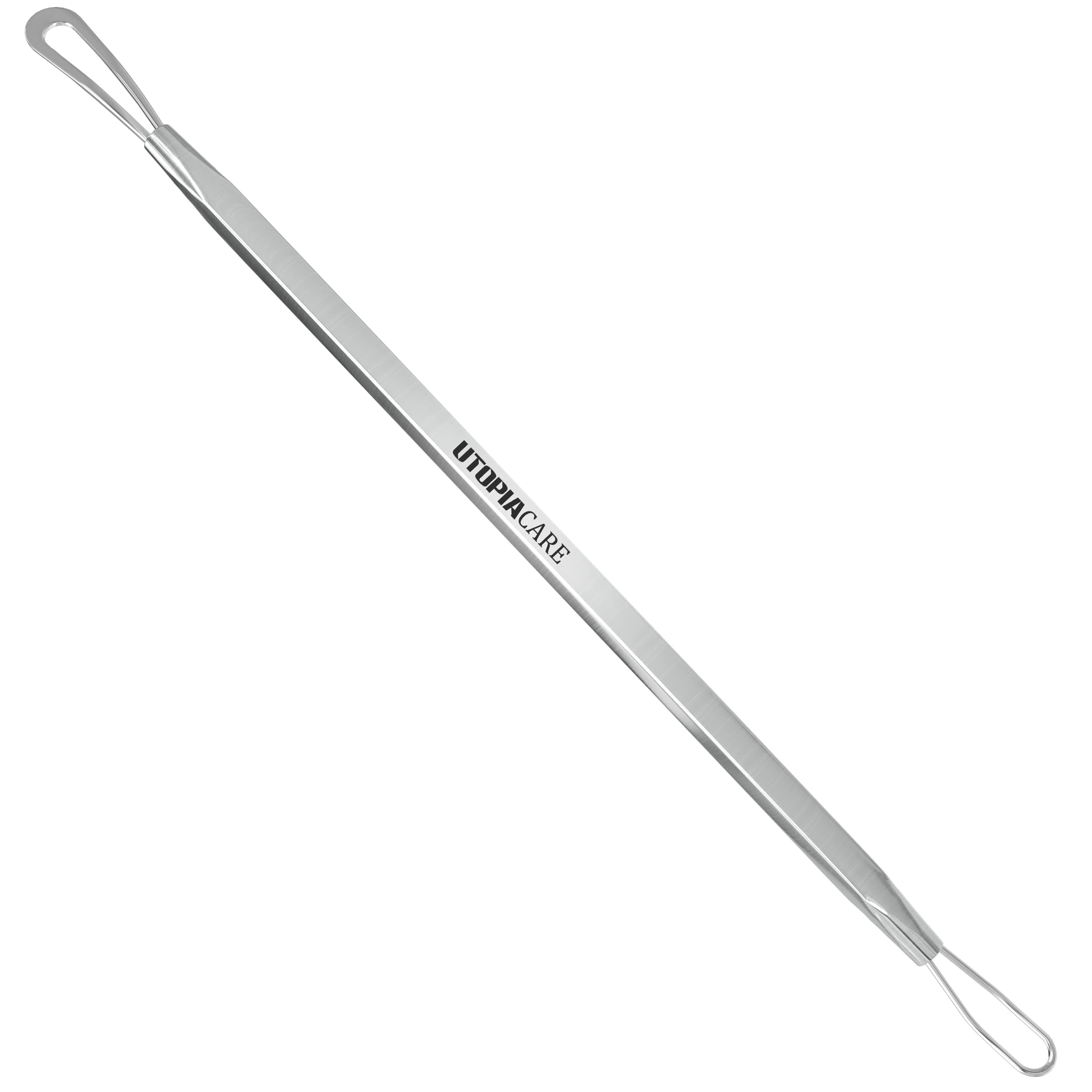 Blackhead-Blemish-Remover Acne-Pimple Extractor Double Loop Lance Square - 100% Stainless Steel, Surgical Quality, Easy to Disinfect, Resistant to Rust and Tarnish, Two Sizes of Lancing Tools Extracts Impurities and Removes Blemishes By Utopia Care