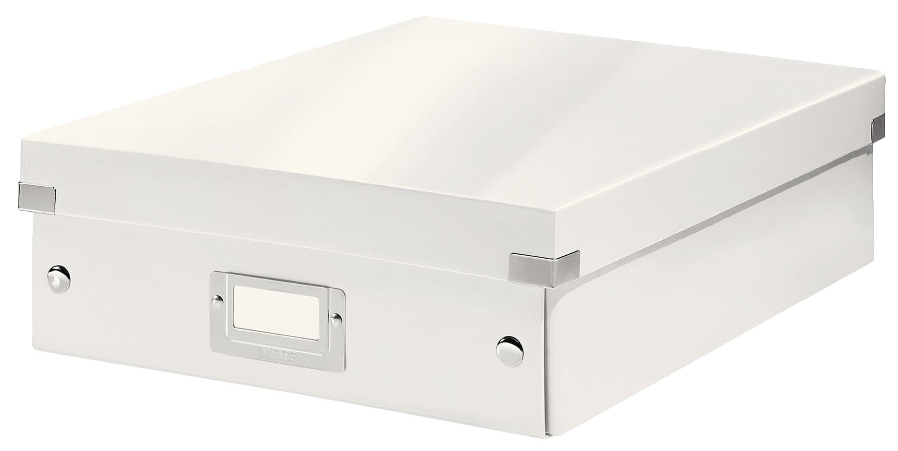 Leitz A5 Storage Box, Click and Store Range 60430001 - Small, White Organiser Box A4