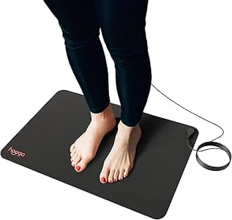 Grounding Mat for Sleep, Energy & Pain Relief – 24" x 16" Conductive Carbon Pad with 15ft Grounding Cord – Indoor Earth Connection for Inflammation & Recovery