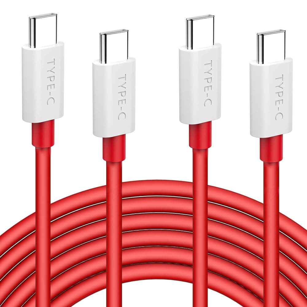 6.6FT 2-Pack USB C to USB C Cable for OnePlus 10T 9 9Pro 8T 65W for Supervooc Warp Charge Cord Super PD Fast Charging Cable for Samsung S26 S25 for iPhone 17 17e 16 MacBook/iPad Pro Air, Red