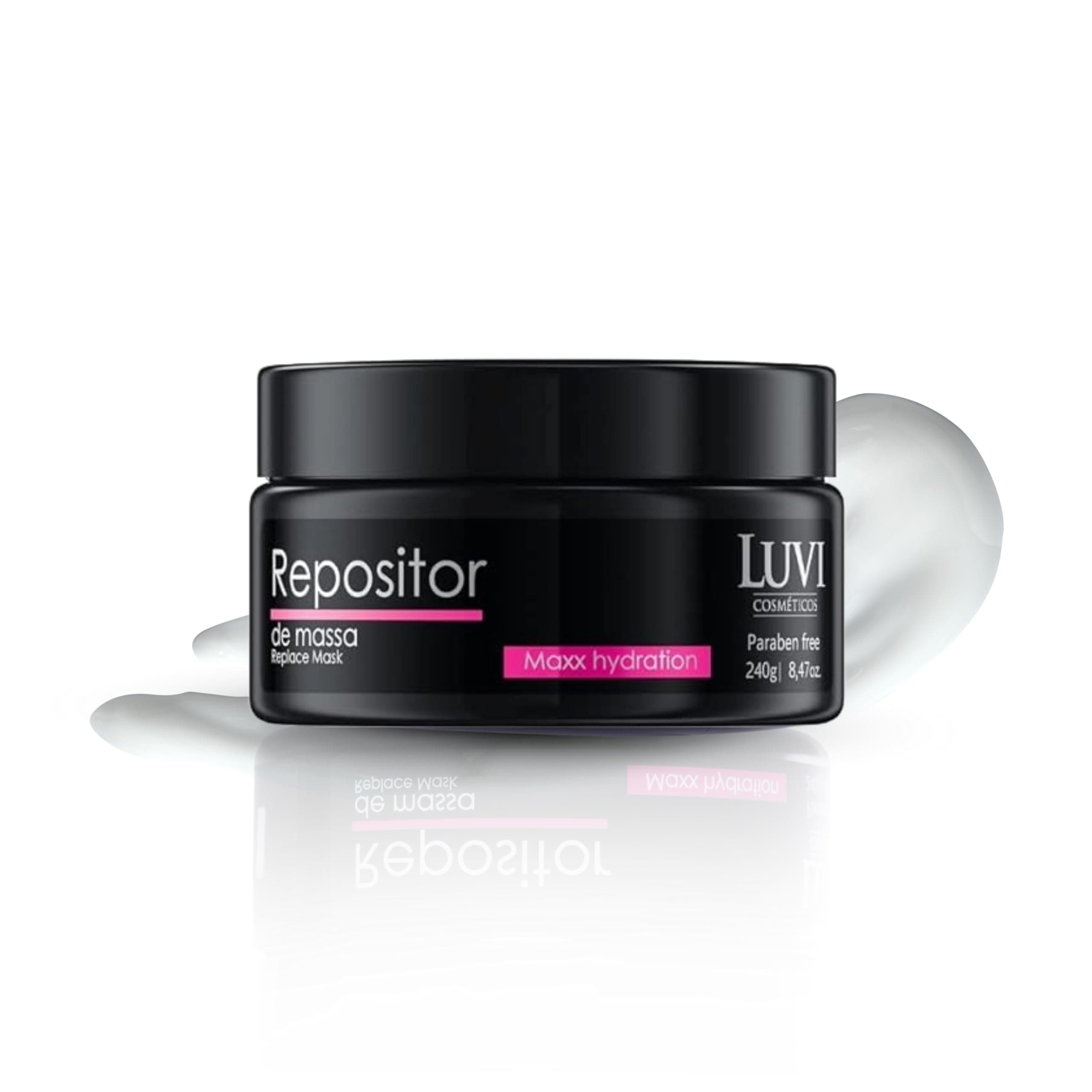 Hair Replace Mask Repositor Maxx Hydration (8.46 Fl oz | 240g) - Keratin Hair Treatment with Collagen and Keratin, Quick 3 Minute Hair Care for Shine and Softness