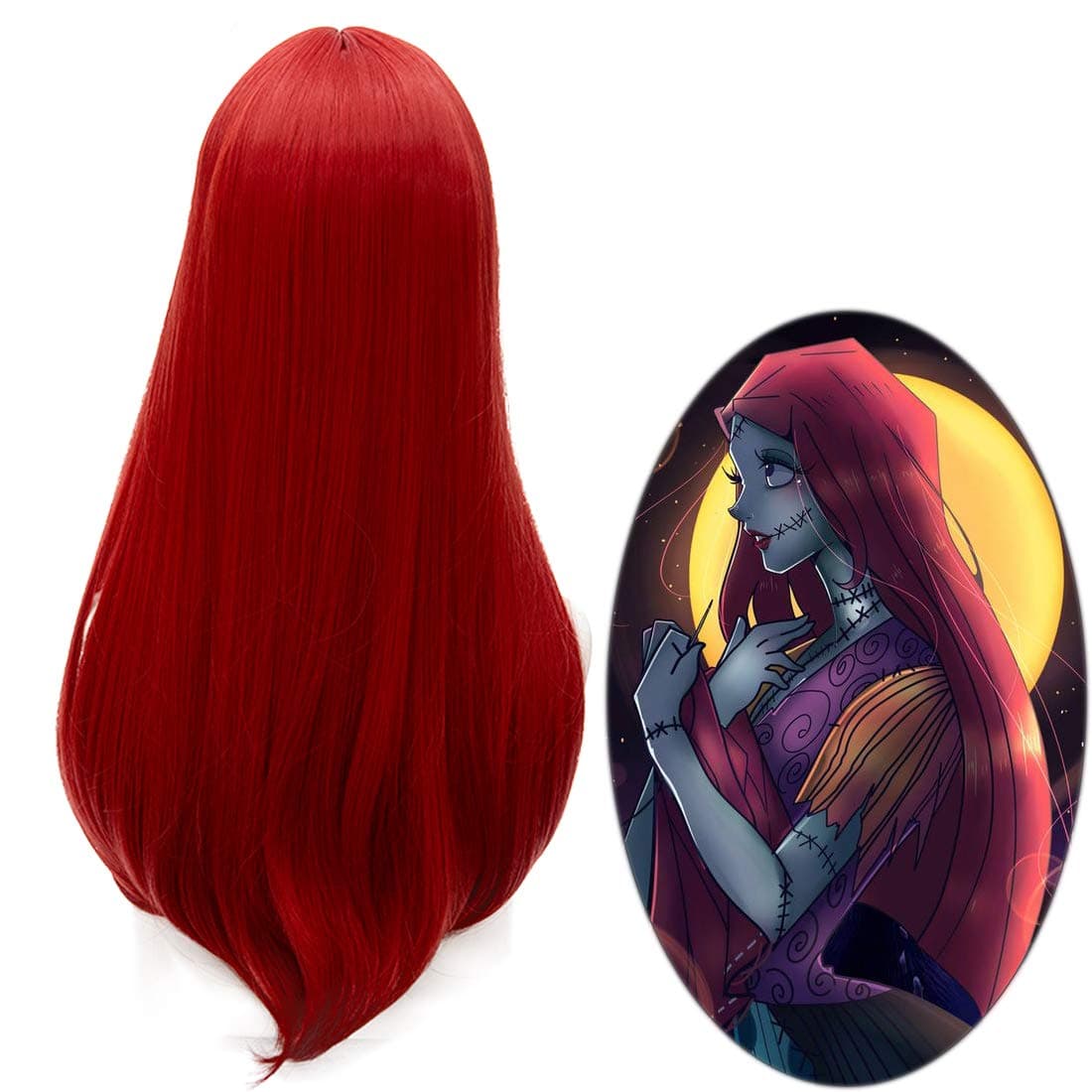 Red Striaght Wig
