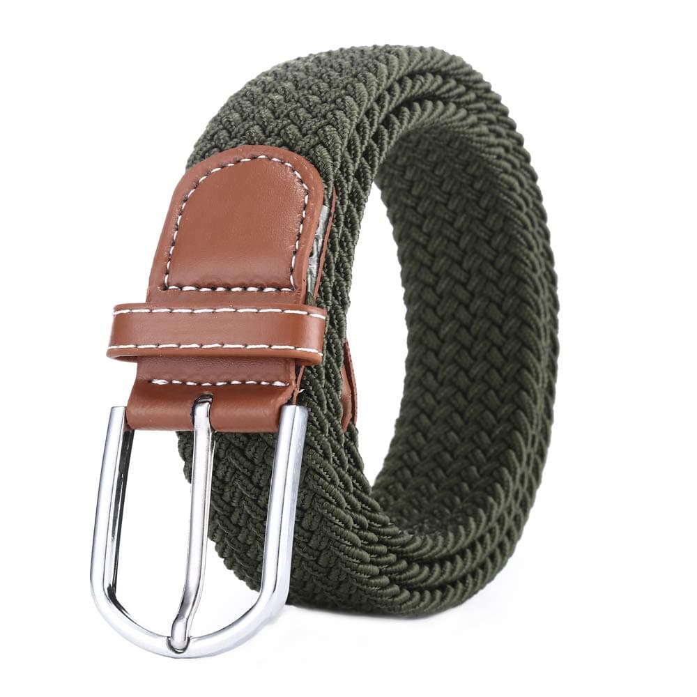 Elastic Woven Belt - Multi-colours Elasticated Braided Stretch Fabric Belt For Men Women