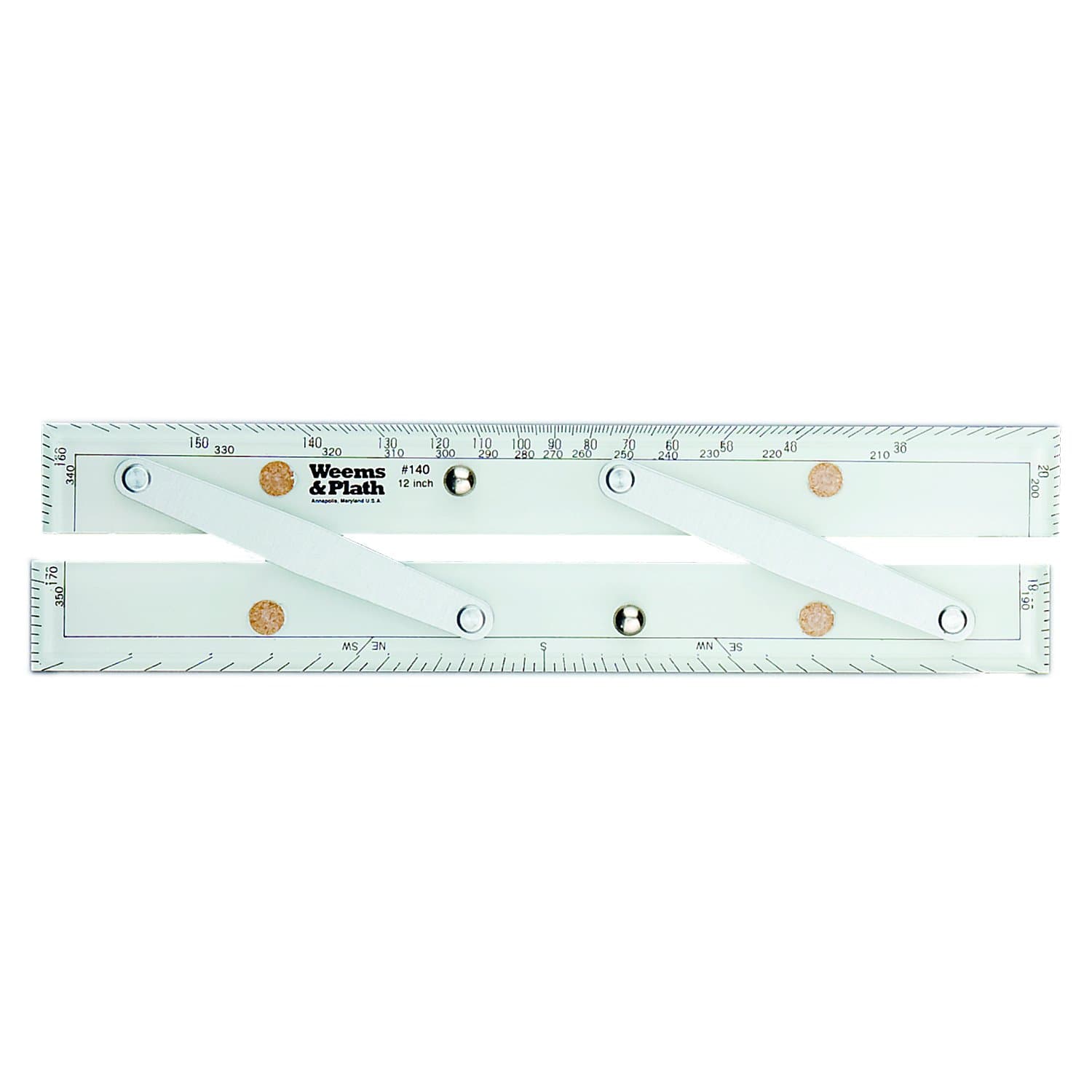 Weems & Plath 12ââ‚¬Â Parallel Ruler #140 with Brushed Aluminum Arms