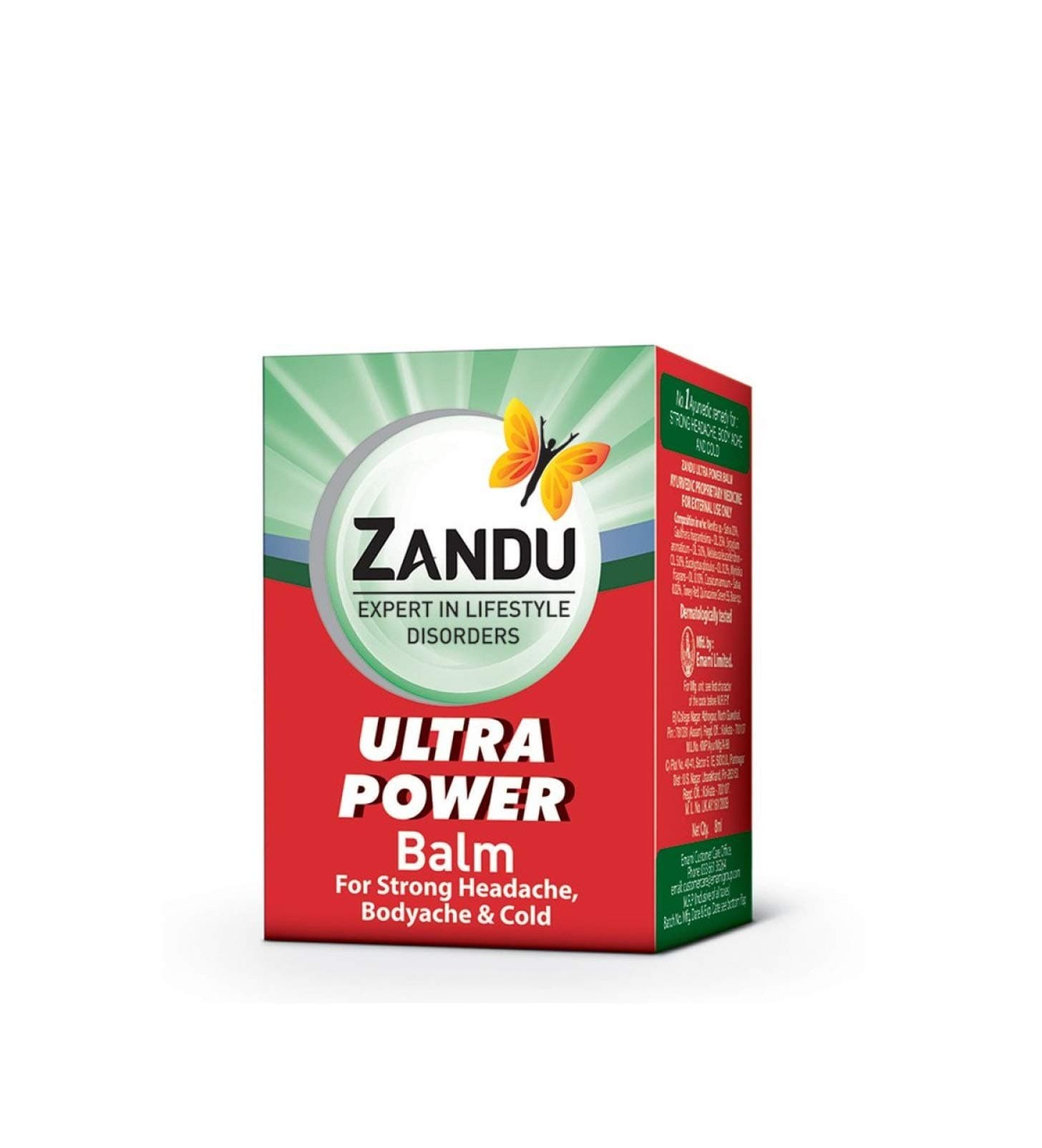 4 X Zandu Balm Ultra Power Balm Multipurpose Solution 8ml