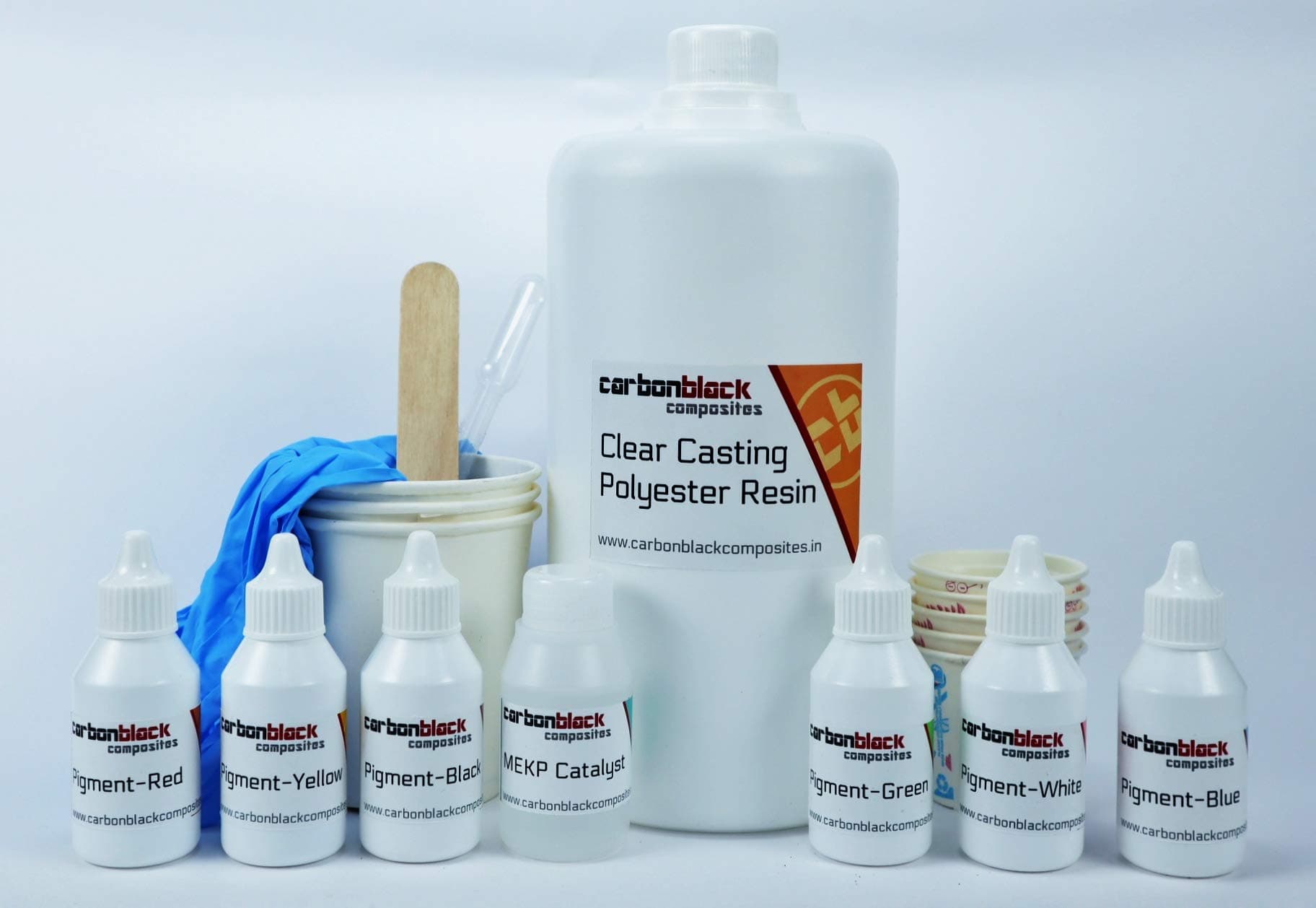carbonblack composites Polyester Clear Casting Resin Starter kit