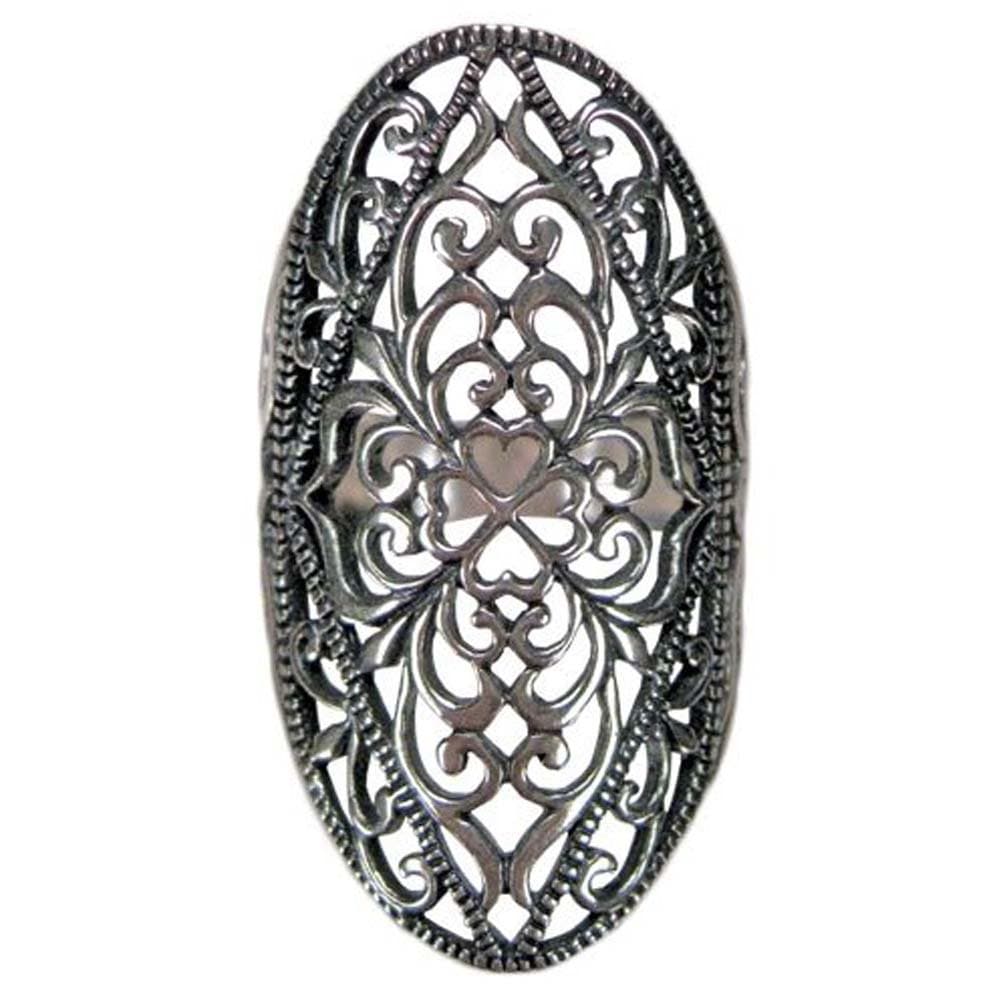 Vintage Thai Design Ring 925 Sterling Silver (N)