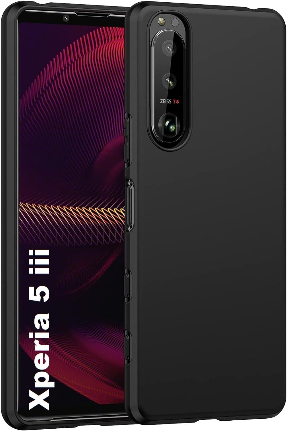 Zubitech Sony Sony Xperia 5 III Case, Scratch Resistant Soft TPU Back Cover Shockproof Silicone Gel Rubber Bumper Anti-Fingerprints Full-Body Protective Case Cover for Sony Xperia 5 III