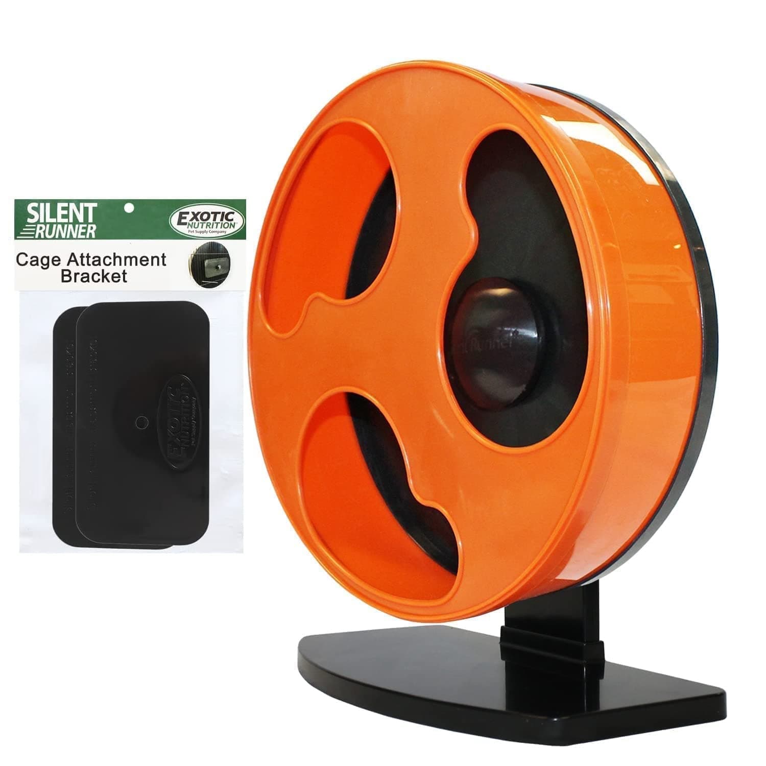 Exotic Nutrition Silent Runner 12" Regular | Wheel + Cage Attachment | Sugar Gliders, Hamsters, Rats