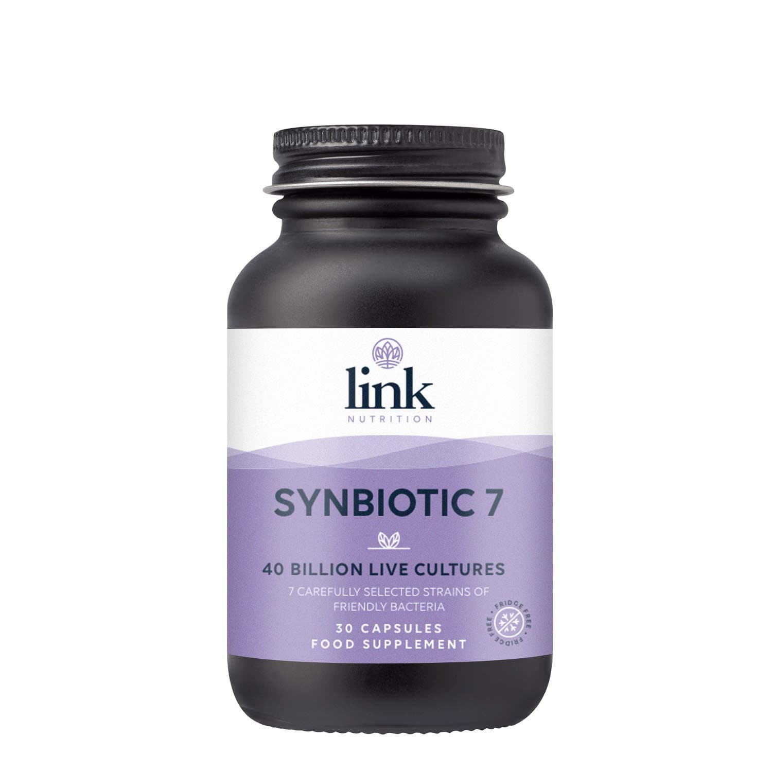 Synbiotic 7 Probiotic | Friendly Bacteria | High Strength | 40 Billion CFU Spanning 7 Scientifically Studied strains | Including Bacillus Subtilis | Vegan | Link Nutrition | No Refrigeration Needed
