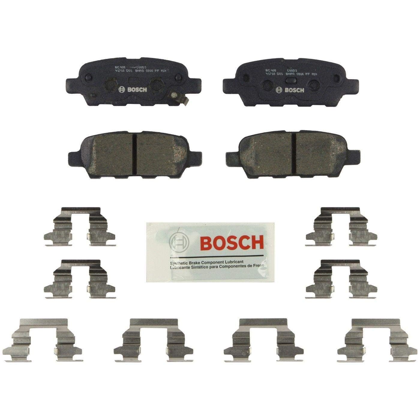 BOSCH BE1679H Blue Ceramic Disc Brake Pad Set With Hardware - Compatible With Select Mazda 3, 6; Mitsubishi Outlander, Outlander Sport; REAR