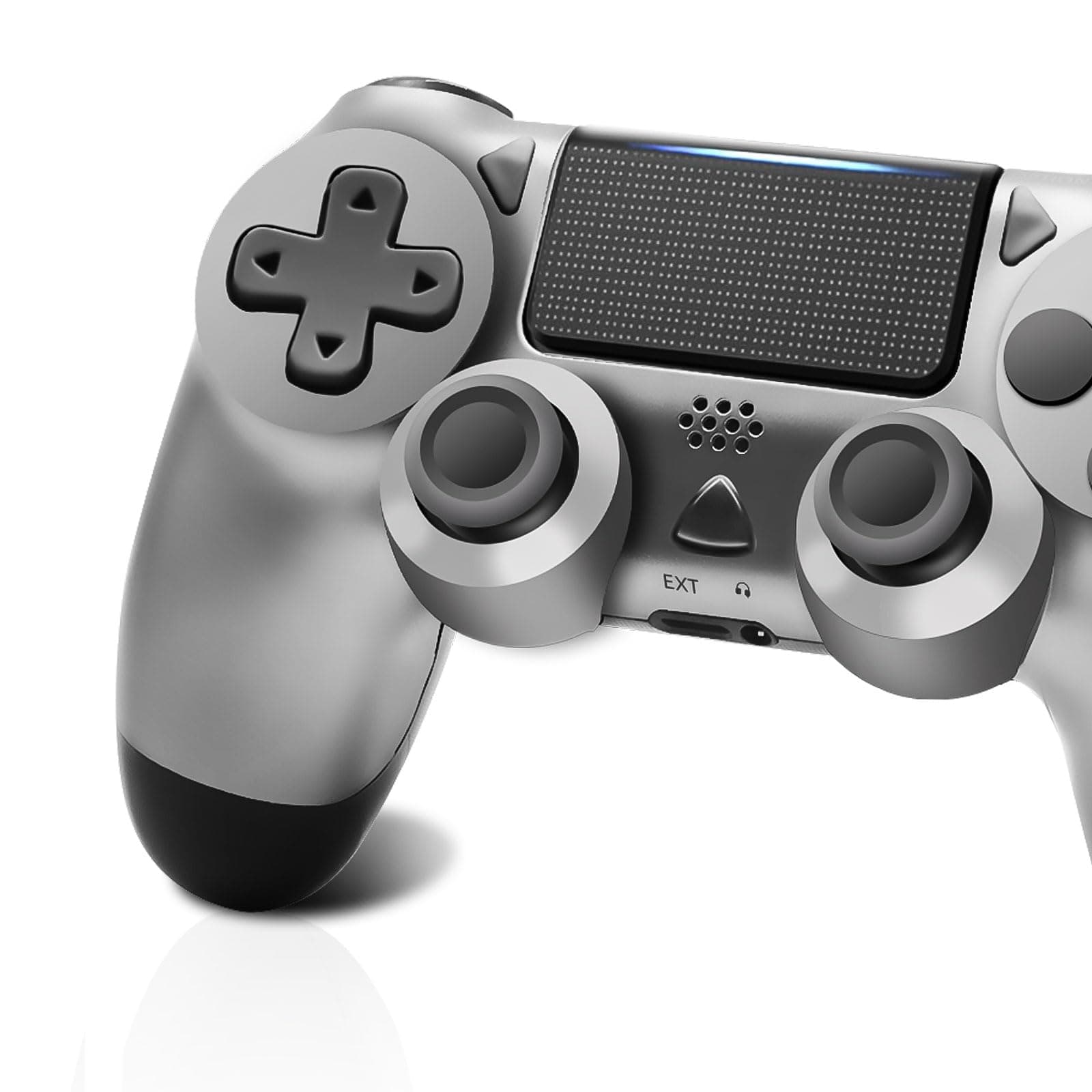 Wireless Controller for PS-4, Controller Wireless for PS-4/Pro/Slim/PC, Bluetooth Gamepad Joystick with Dual Vibration Touch Panel 3.5mm Audio Jack Six-Axis Upgraded Ergonomic Controller(Grey)