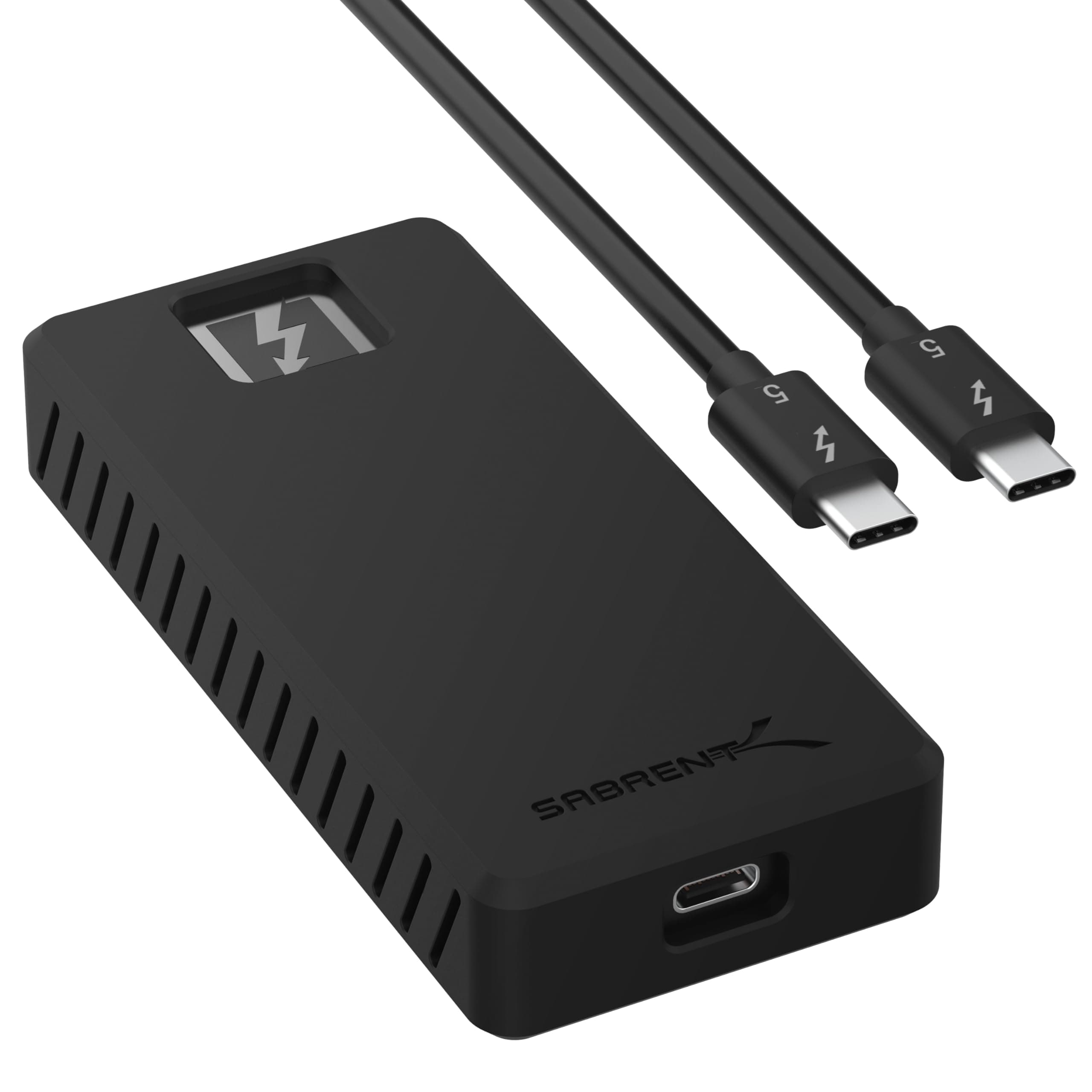 SABRENT Rocket XTRM 5 2TB Thunderbolt 5 Portable SSD, 80Gbps Connection, Up to 64Gbps Transfer, Compatible with TB4, USB4, USB 3.2, Rugged Aluminum and Silicone (SB-XTM5-2TB)