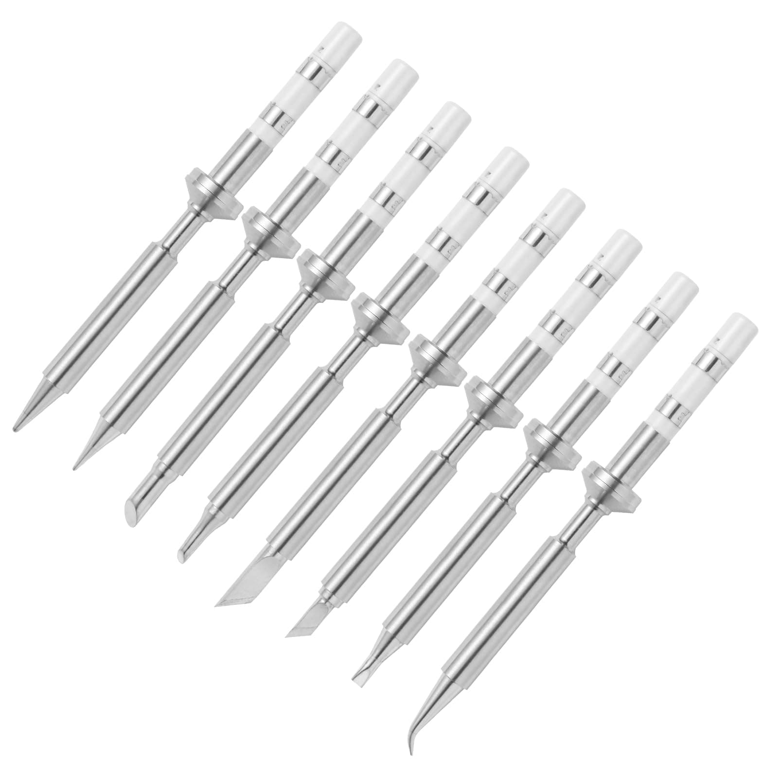 FEITA Mini Pencil Soldering Iron Tips Replacement for Pinecil Micro Soldering Iron, PTS200/TS100 Portable Solder Pen Tool Soldering Accessories (ST-B/I/BC2/C4/K/KU/D04/J02 8Pcs)