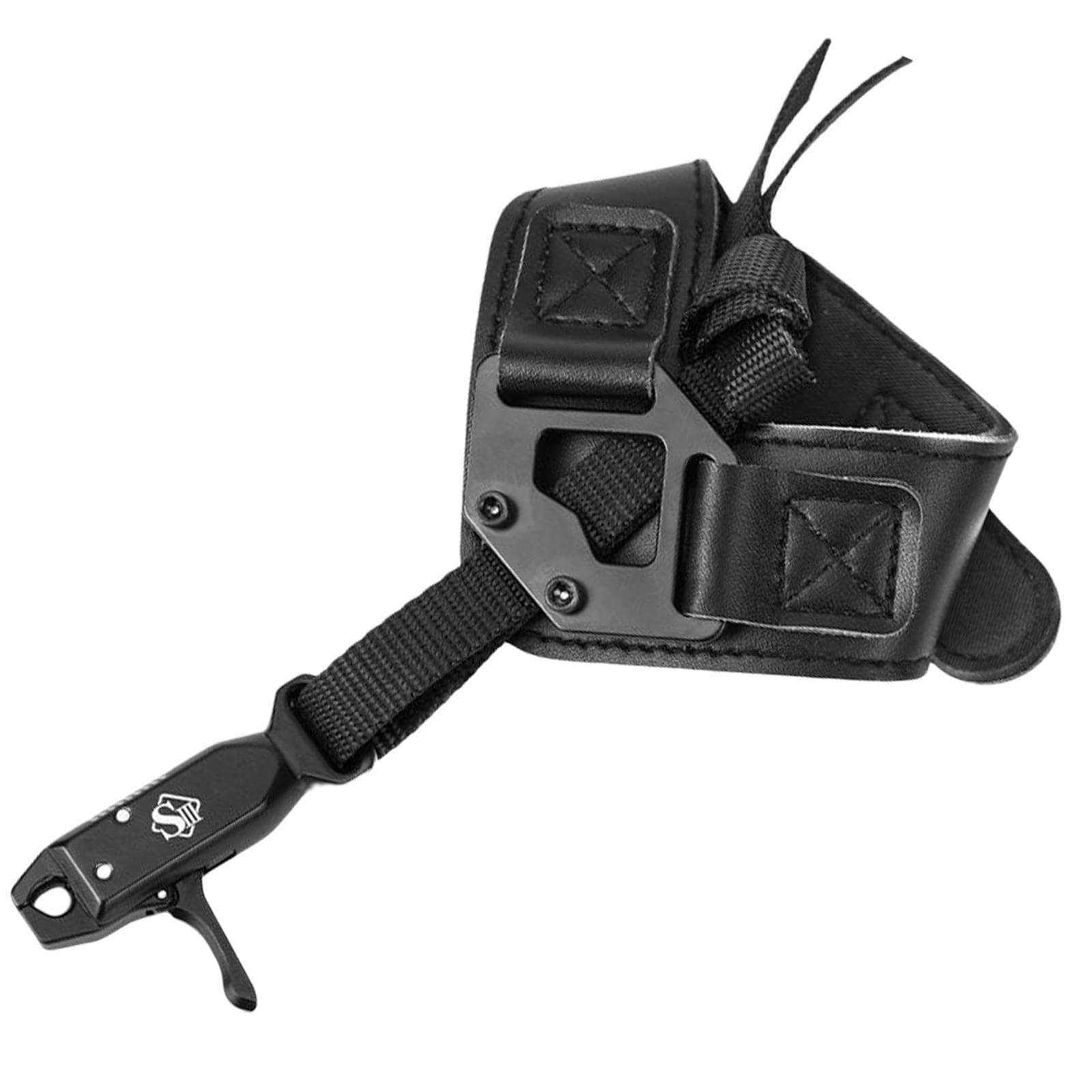 UJEAVETTE Compound Bow Release Aid Archery Shooting Right Left Wrist Strap Black