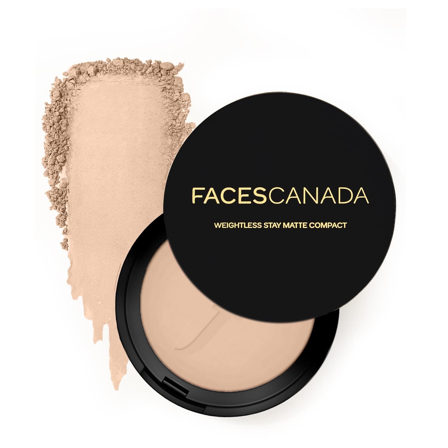 FACESCANADA Faces Canada Weightless Stay Matte Compact Vitamin E & Shea Butter, Spf-20 Ivory 01, 9 g