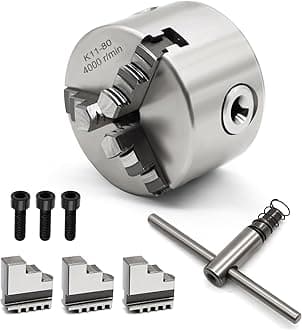 K11-80 Self Centering 3 Inch Lathe Chuck 4000 r/min 3 Jaw Comes with a Set Jaw