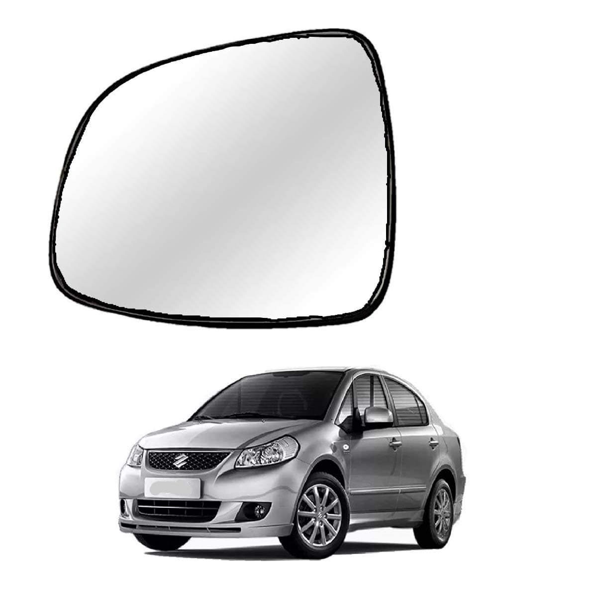 Auto Creation - Left Side View Mirror Glass for Maruti SX4 2007-2012 Model
