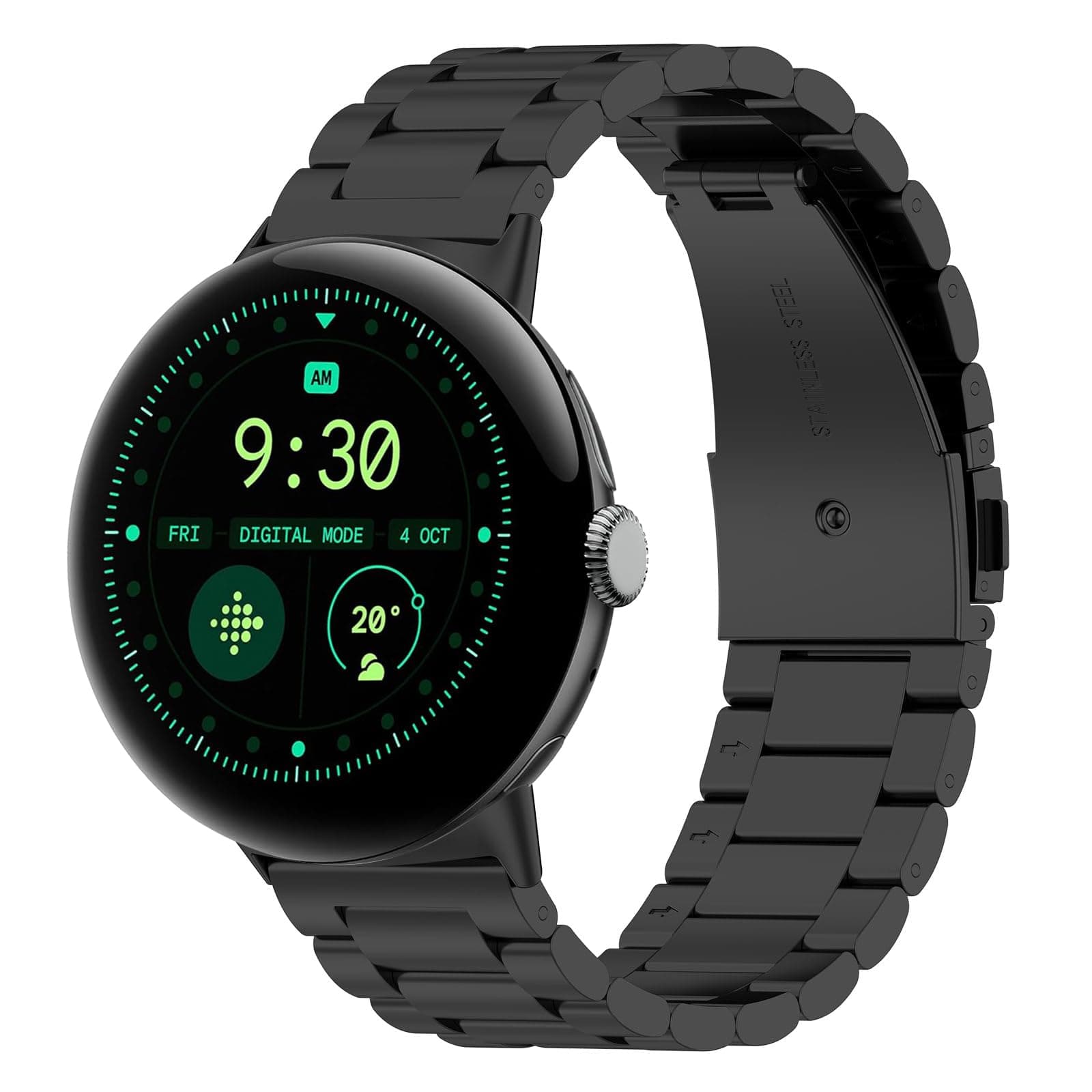 Chofit Straps Compatible with Google Pixel Watch 4/Watch 3 45mm 41mm Strap, Metal Stainless Steel Wristband Replacement Business Band for Pixel Watch3